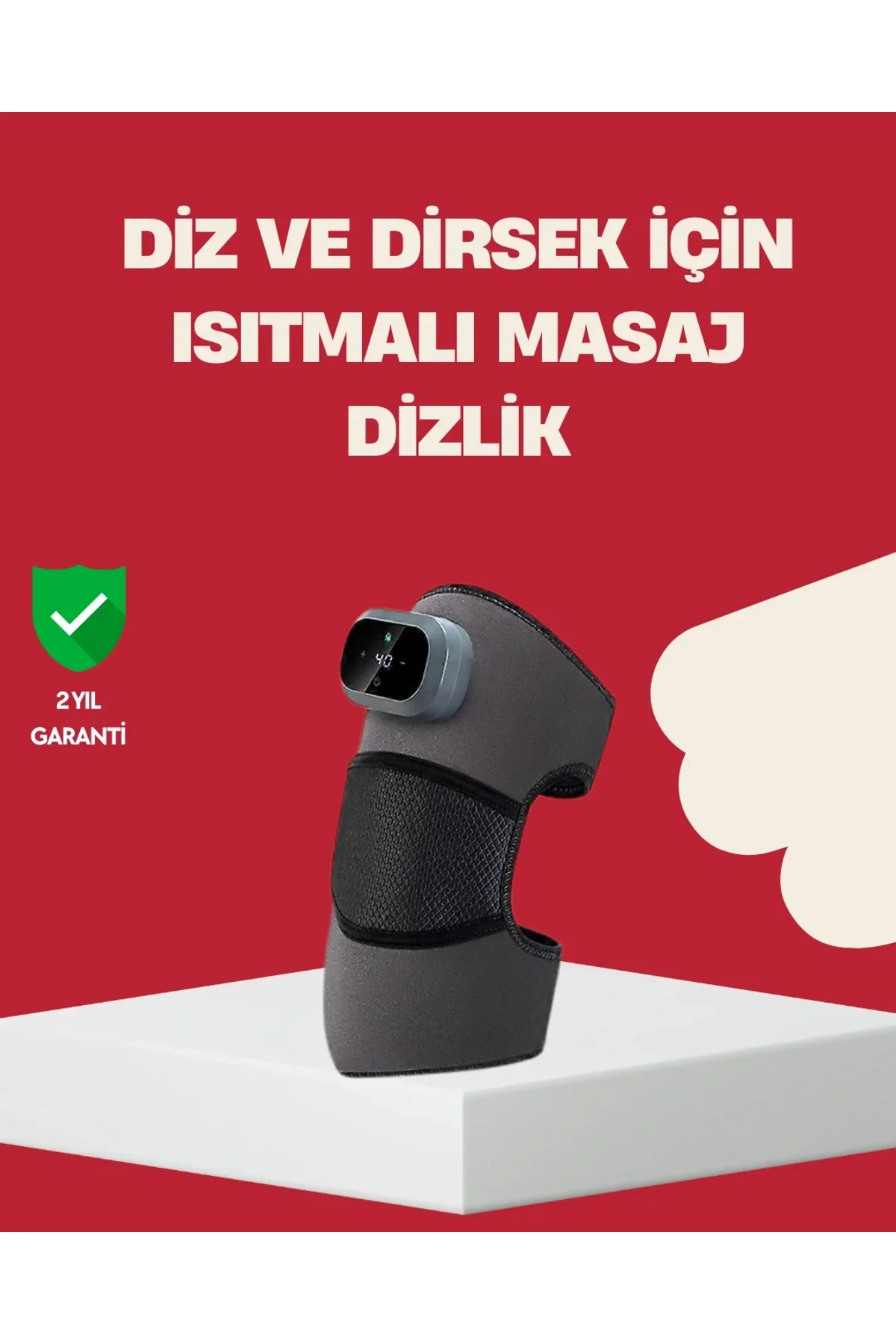 3 Seviyeli Titreşimli Isıtmalı Diz Bakım Masaj Cihazı - Just Cheap Store Görsel 2