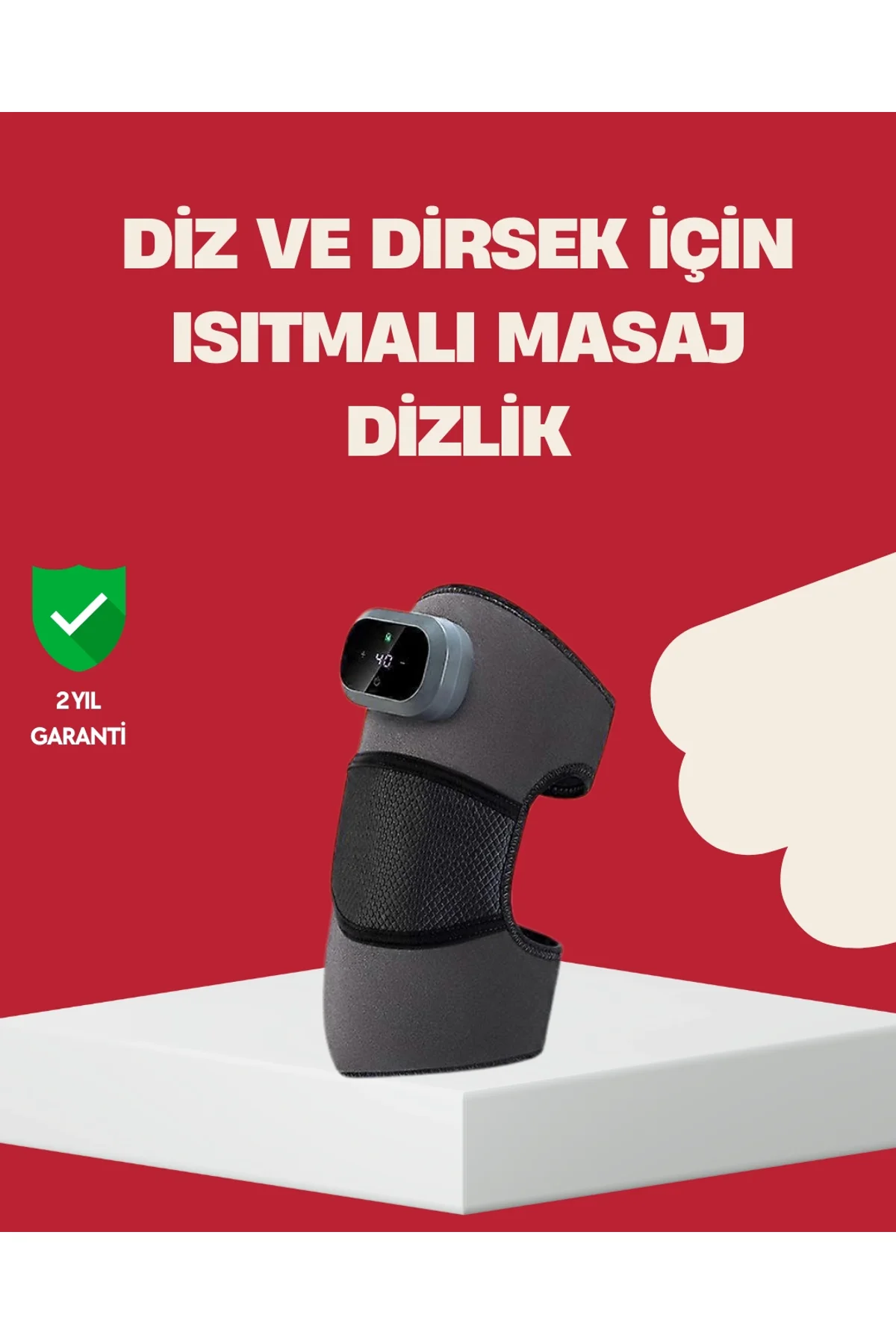 3 Seviyeli Titreşimli Isıtmalı Diz Bakım Masaj Cihazı