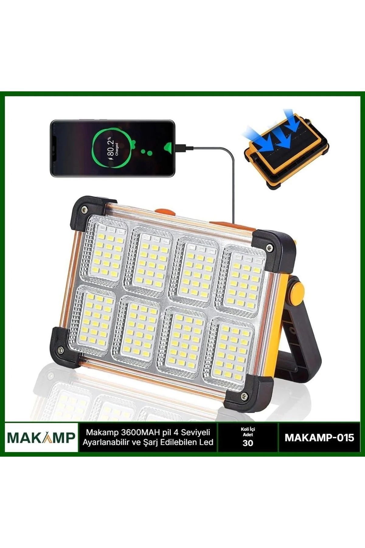 3600mah Pil 4 Kademeli Solarlı Led - Just Cheap Store Görsel 2