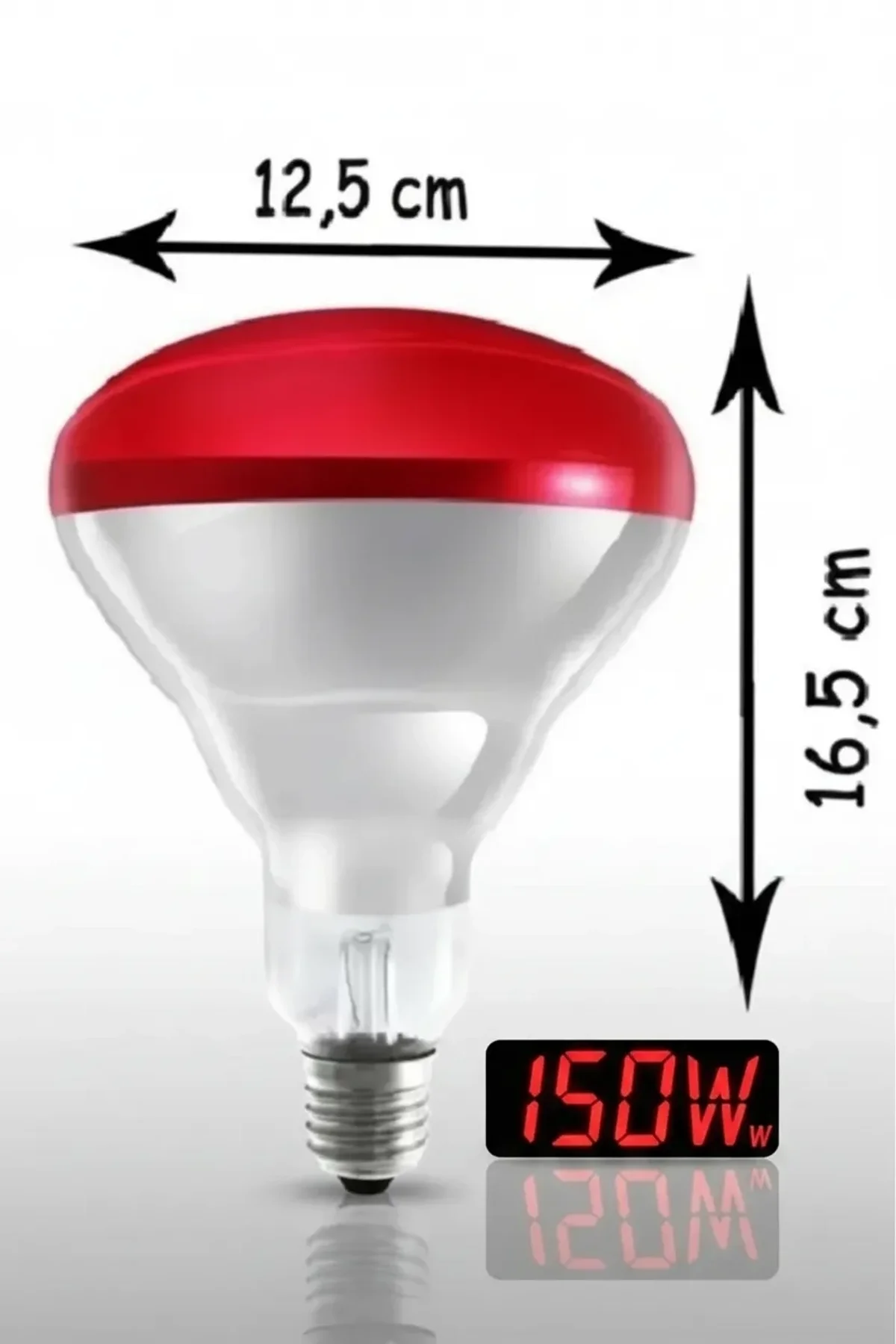 (6 Adet) 150w Kızılötesi Isıtıcılı Hayvan Isıtma Ve Kuluçka Lambası (kırmızı Işık) E27 (kalın Duy) - Just Cheap Store Görsel 3