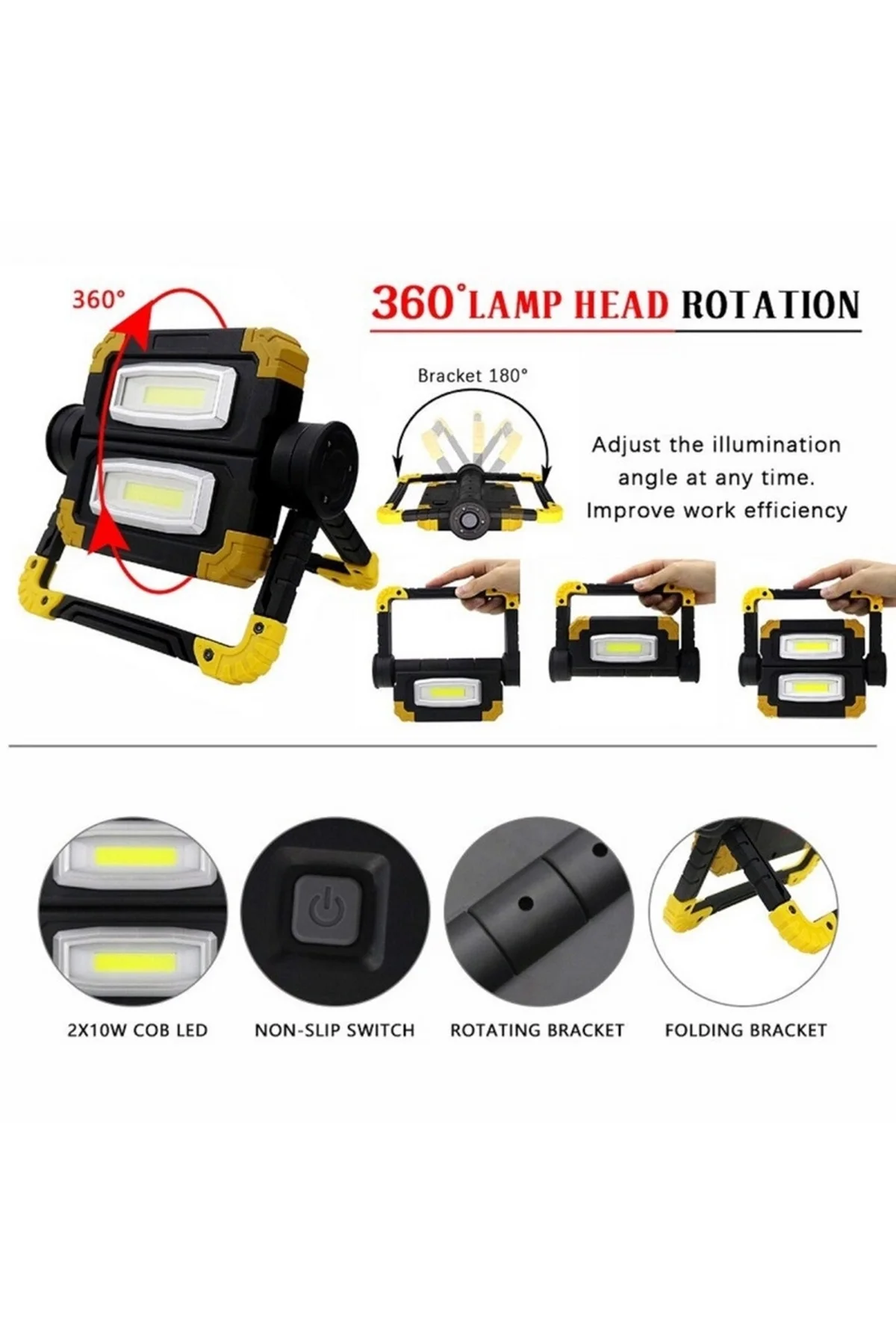 Br S100 30w Cob Led Usb Projektör El Feneri - Just Cheap Store Görsel 5