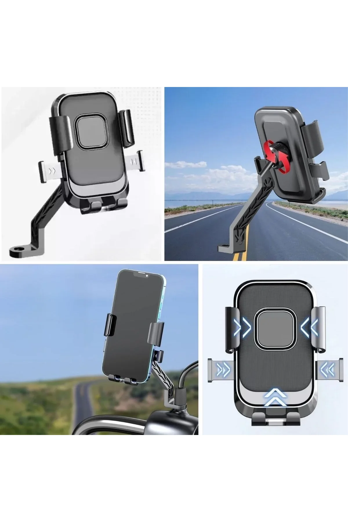 Motor,motosiklet,bisiklet ,scooter İçin 360 Derece Dönebilen Dikiz Aynası Versiyonu Telefon Tutucu A - Just Cheap Store Görsel 5