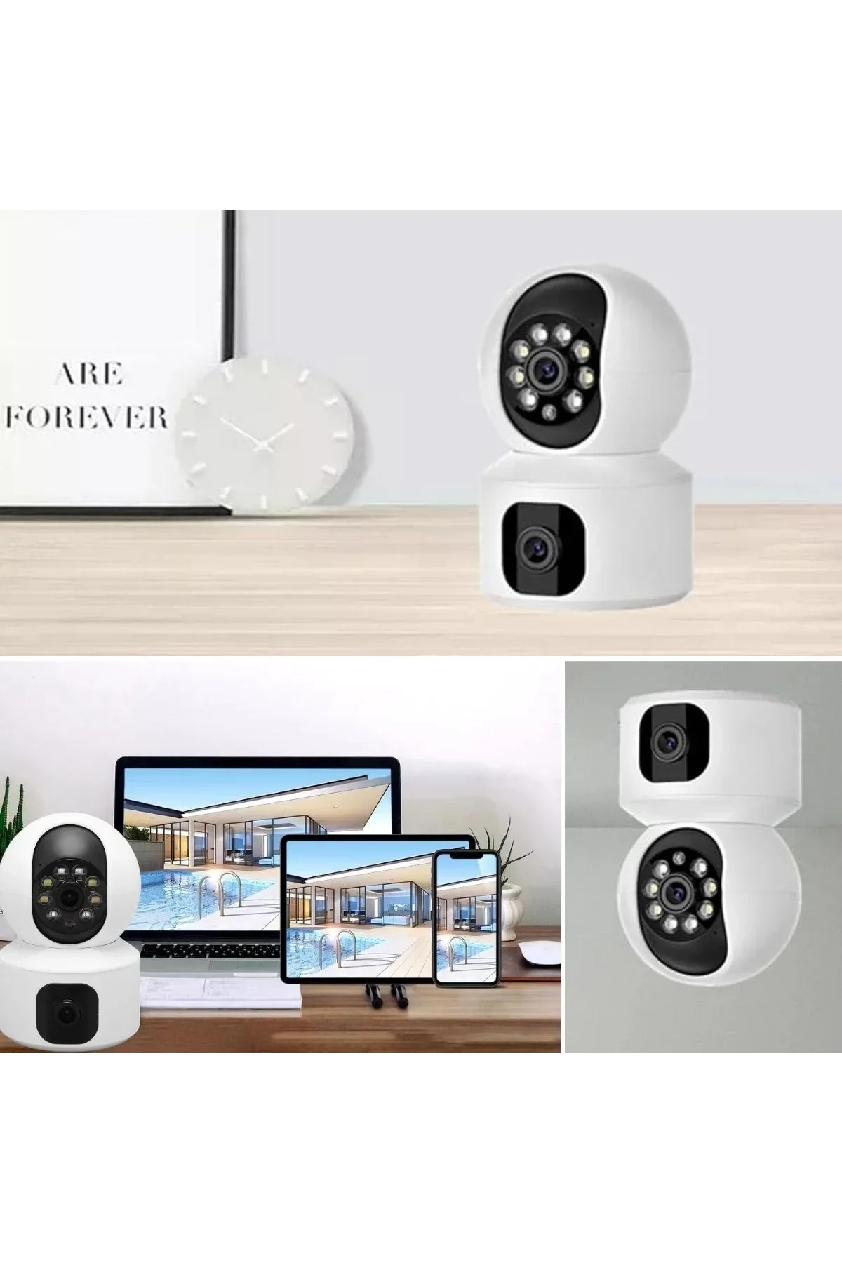 Çift Kameralı Wifi Bağlantılı Gece Görüşlü Ev Tipi Güvenlik Kamerası Yosee - Just Cheap Store Görsel 5