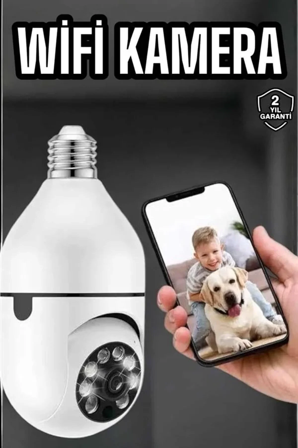 Güvenlik Kamerası Wifi Kamera Duylu Ev Kamerası Wifi Bağlantılı Dönebilen - Just Cheap Store Görsel 2