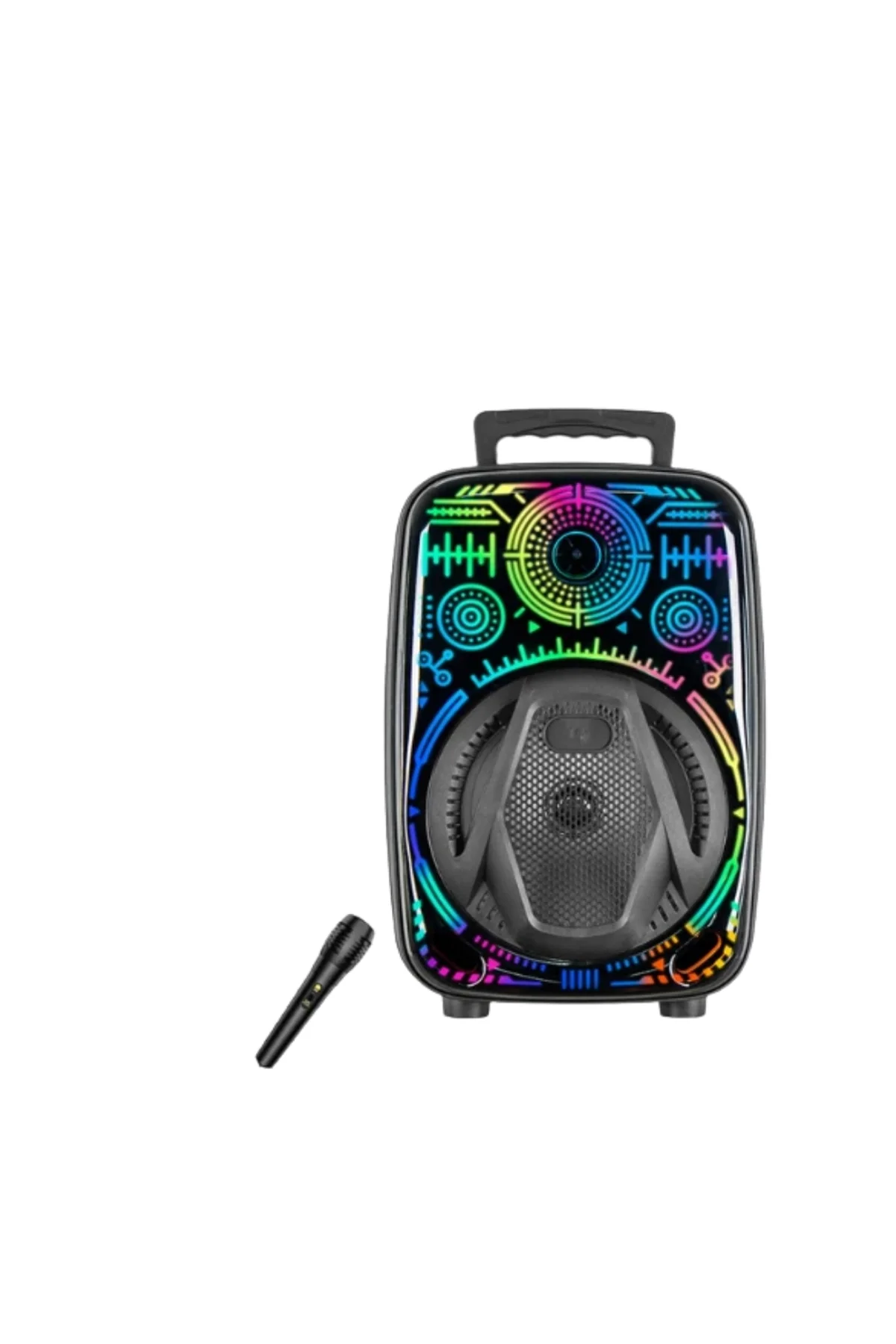 Taşınabilir Bluetooth Speaker Mikrofonlu Rgb Işıklı Karaoke Ses Sistemi - Just Cheap Store Görsel 3