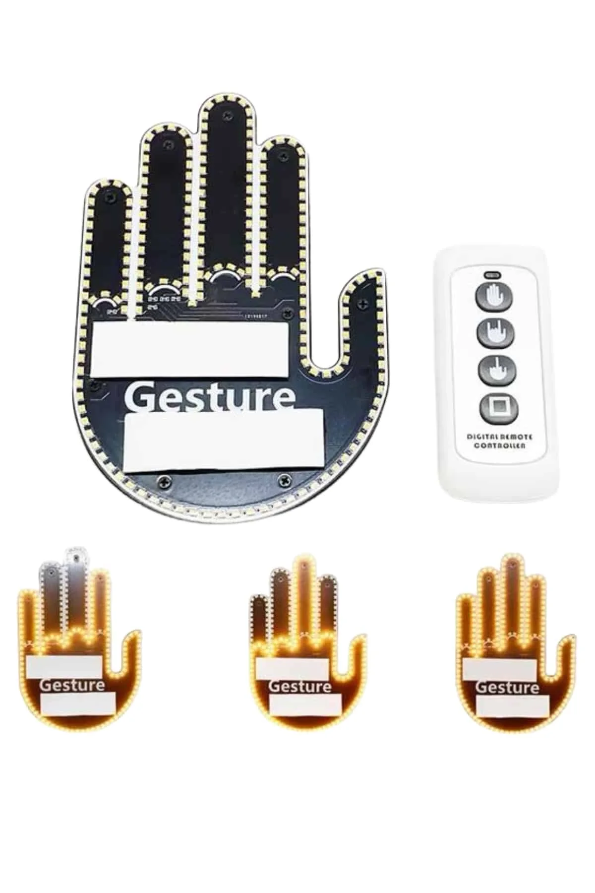Uzaktan Kumandalı Araba Parmak Hareketi Işığı Parmak Işığı Led Araba Arka Pencere - Just Cheap Store Görsel 2