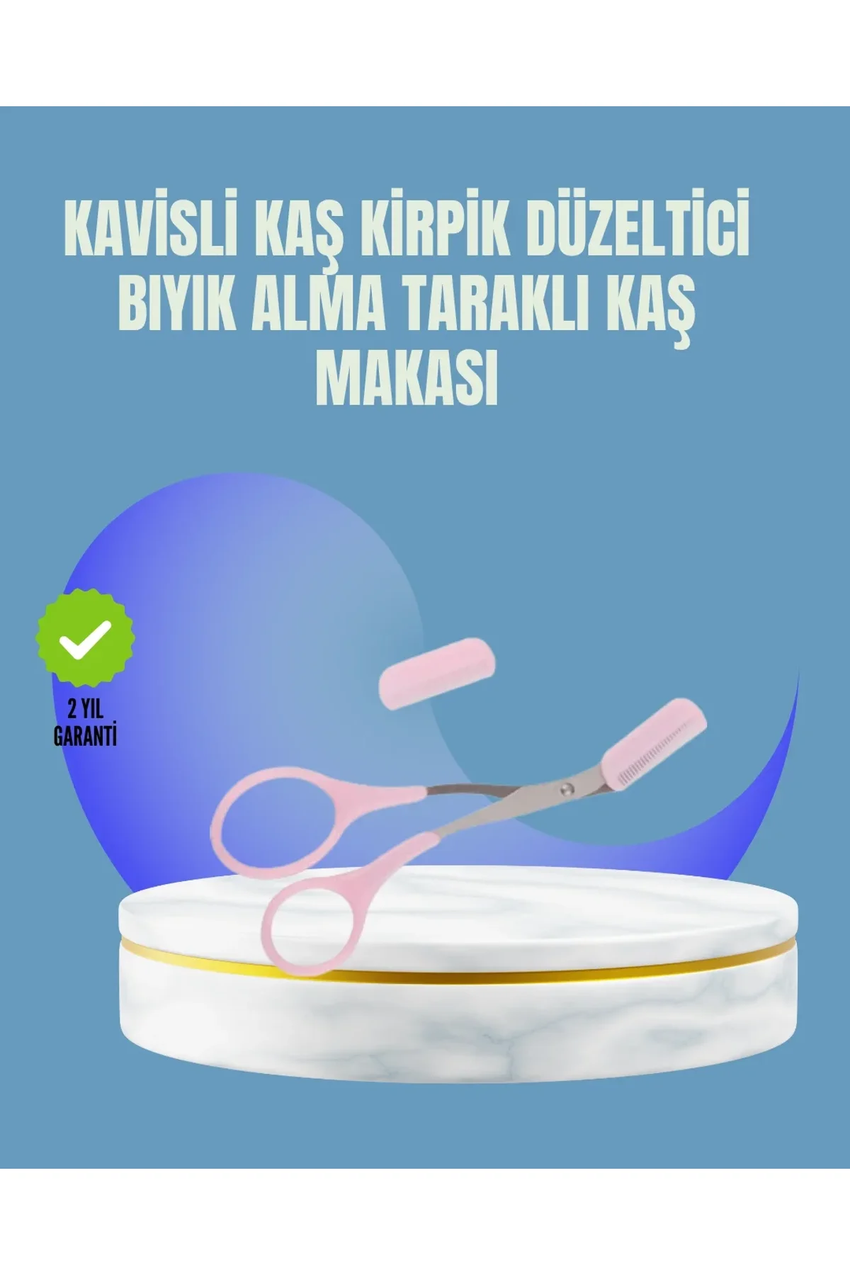 Tarak Ve Fırça Başlıklı Kaş Şekillendirme Makası - Just Cheap Store Görsel 2