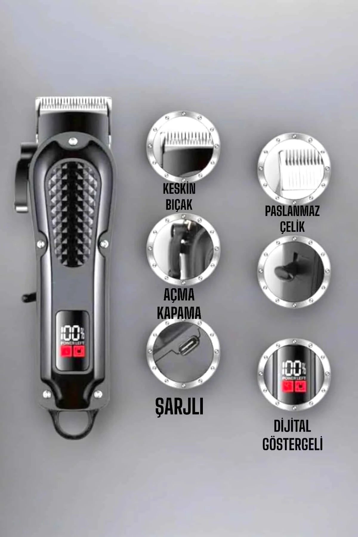 Tıraş Makinesi Taşınabilir Özel Kesim Paslanmaz Çelik Bıçaklı - Just Cheap Store Görsel 4