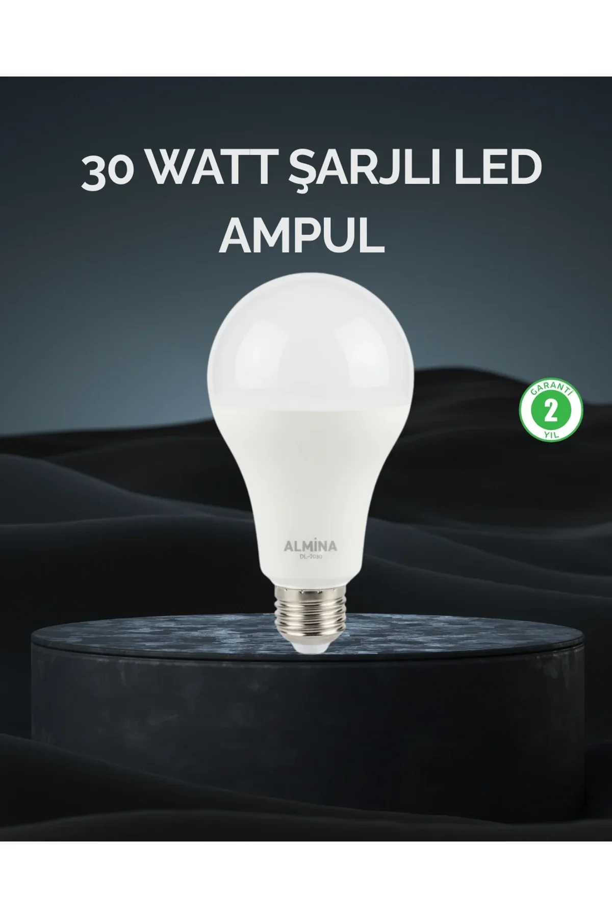 Şarjlı Led Ampul 30 Watt Soğuk Beyaz - Just Cheap Store Görsel 2