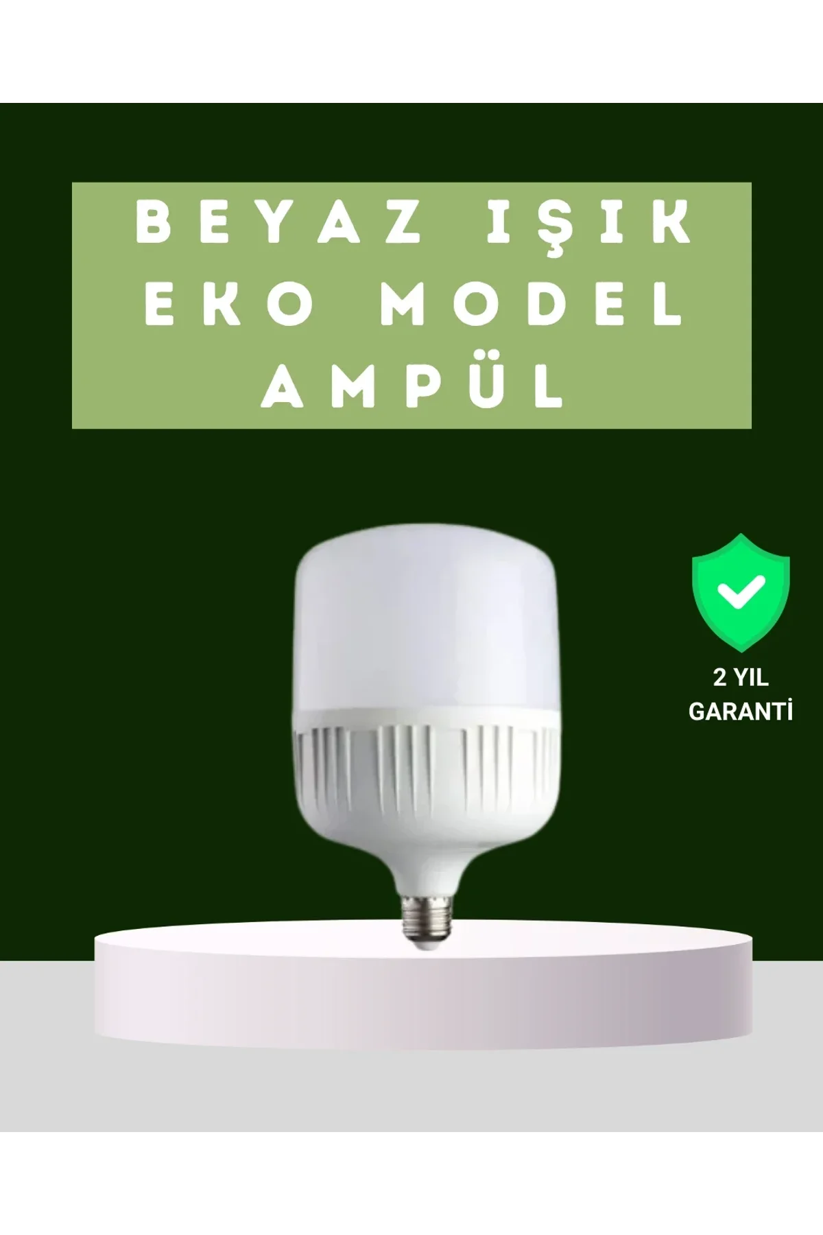 Şarjlı Led Torch Ampul 30 Watt Beyaz Işık Enerji Tasarruflu