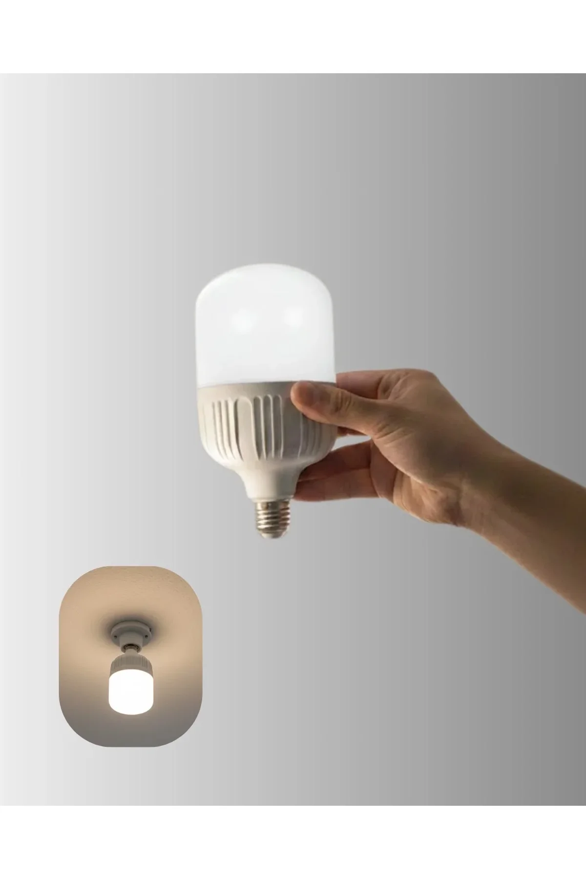 Uzun Ömürlü Şarjlı Led Ampul 30 Watt Güçlü Aydınlatma - Just Cheap Store Görsel 5