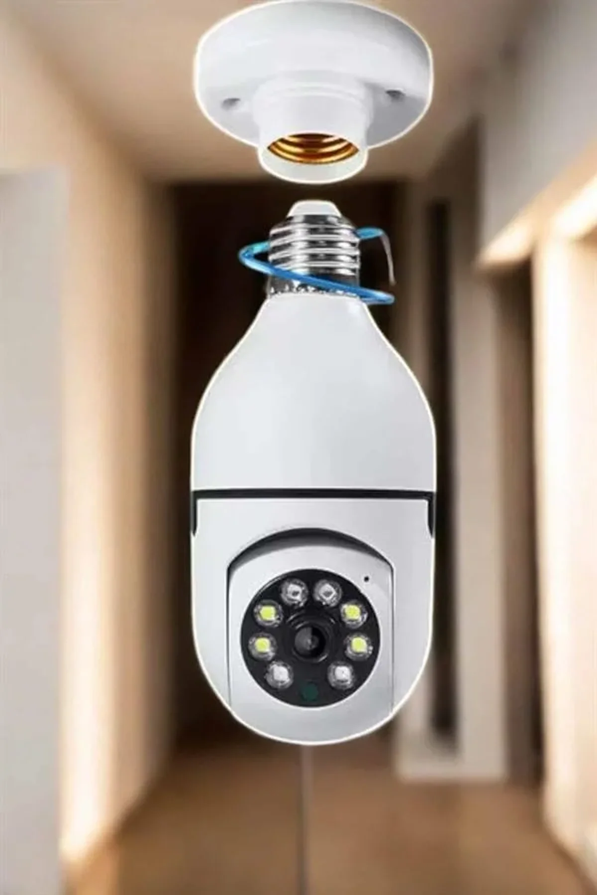 Wifi Kamera Duylu Ampul Görünümlü 360 Derece Dönebilen Ev Kamerası - Just Cheap Store Görsel 3