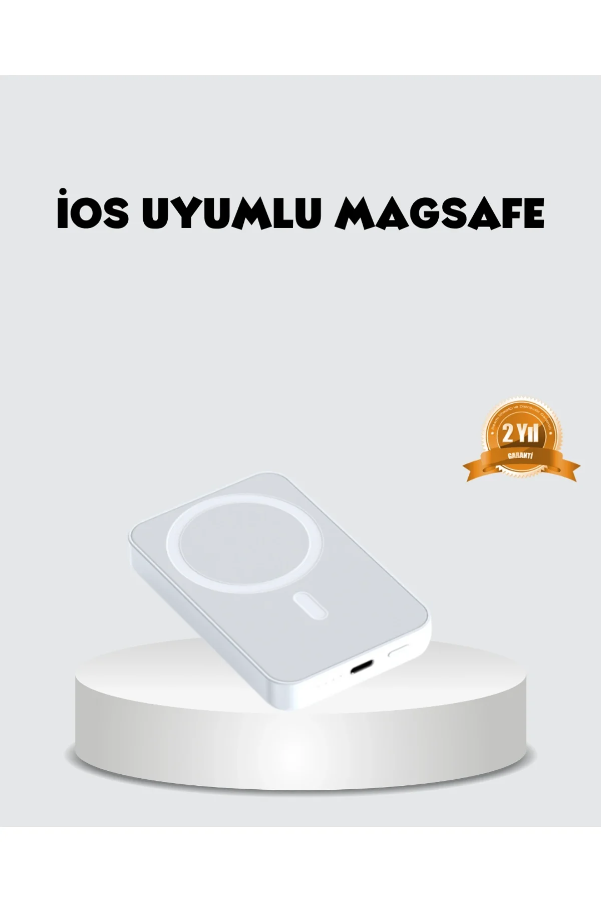 Magsafe Uyumlu Kablosuz Batarya – 27w Hızlı Şarj Destekli Kompakt Güç Bankası