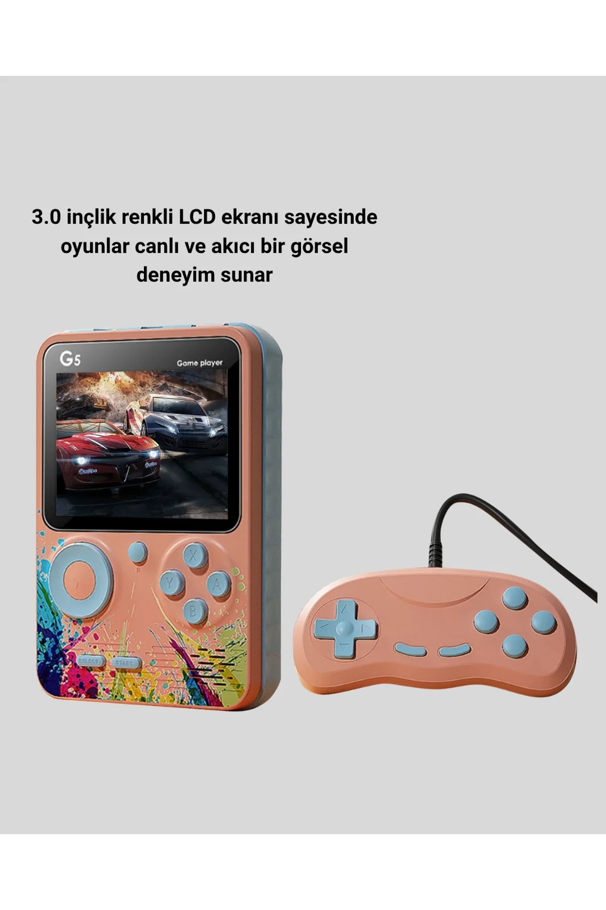 500 Klasik Oyunlu Retro Oyun Konsolu Taşınabilir Ve Tv Bağlantılı - Just Cheap Store Görsel 5