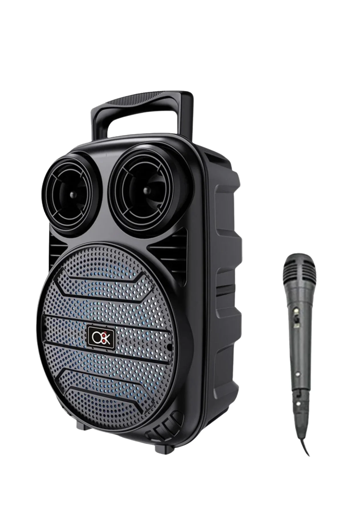 Taşınabilir Bluetooth Speaker Mikrofonlu Karaoke Hoparlör Rgb Işıklı 6.5 İnç Güçlü Ses - Just Cheap Store Görsel 3
