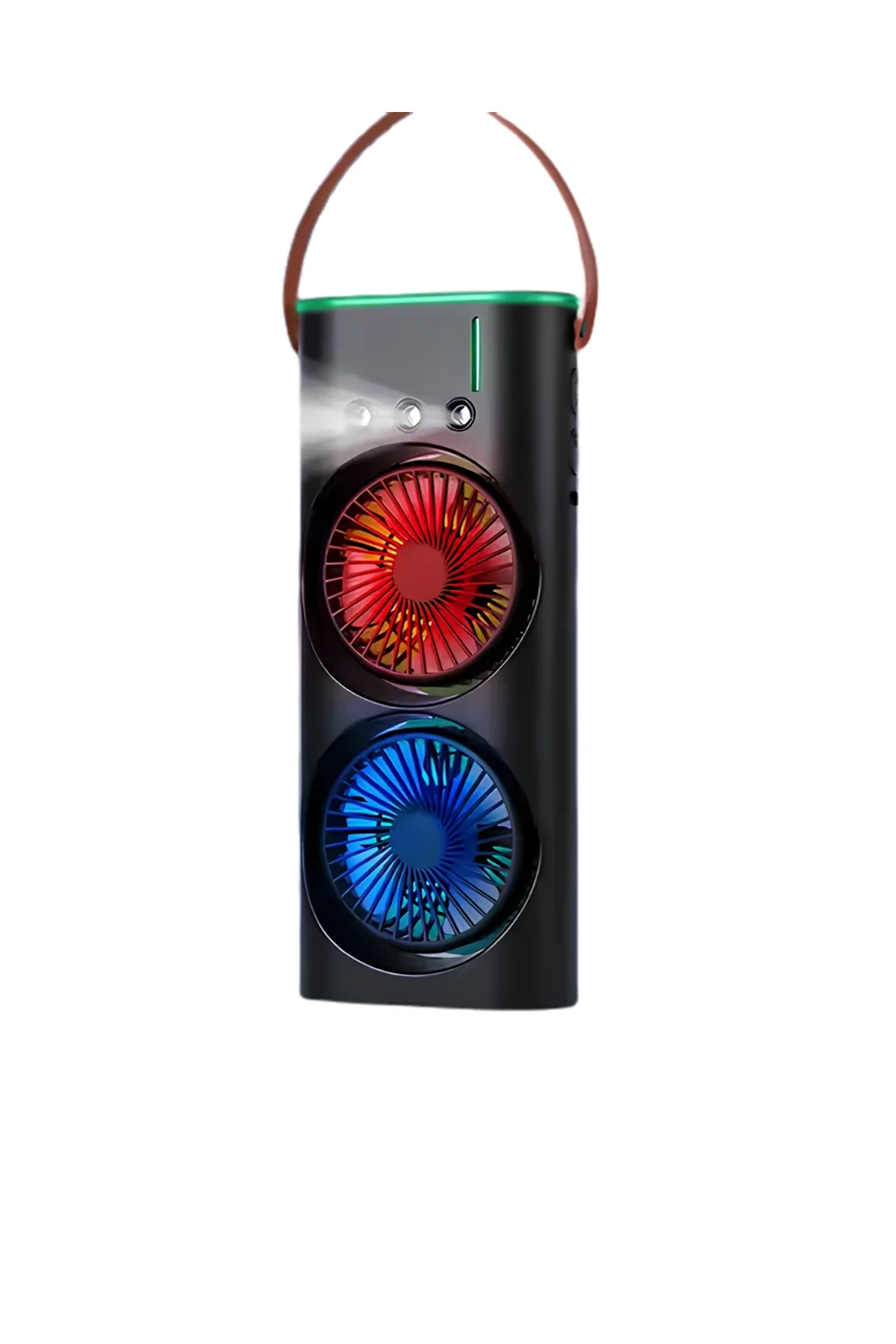 Rgb Işıklı Spreyli Masa Fanı Çift Motorlu Güçlü Üflemeli Taşınabilir Fan - Just Cheap Store Görsel 2