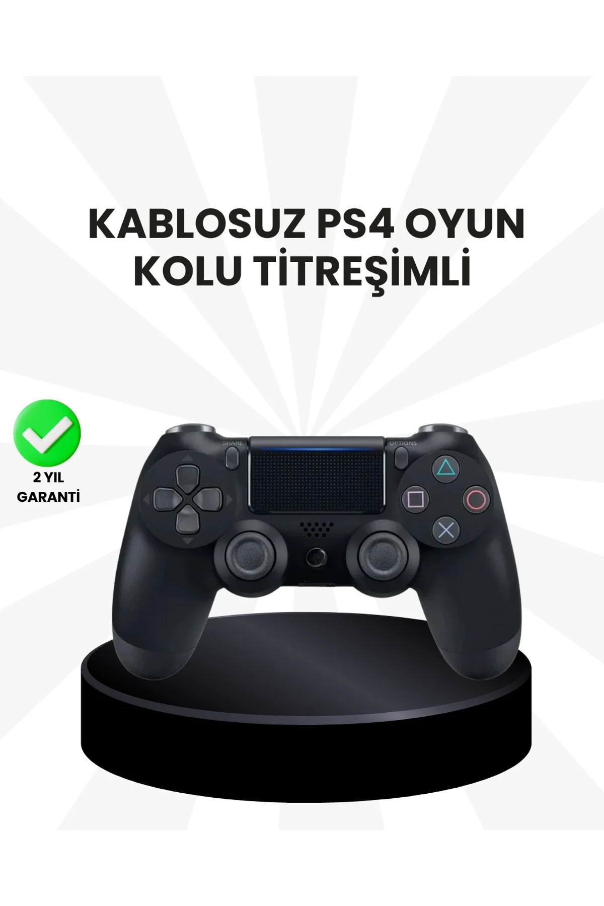 Şarjlı Kablosuz Ps4 Oyun Kolu Titreşimli Hassas Kontrol