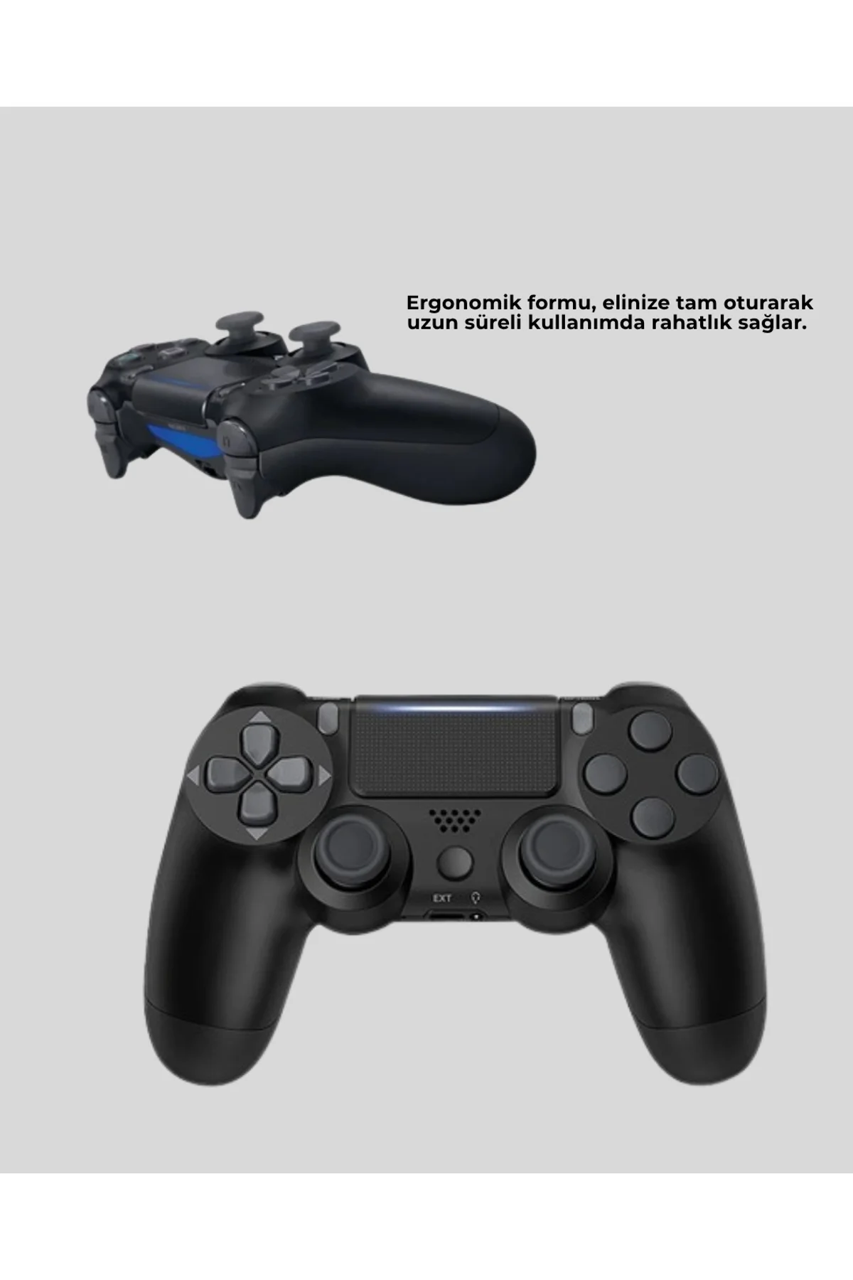 Kablosuz Ps4 Oyun Kolu Çift Motor Titreşimli Uzun Bataryalı - Just Cheap Store Görsel 4