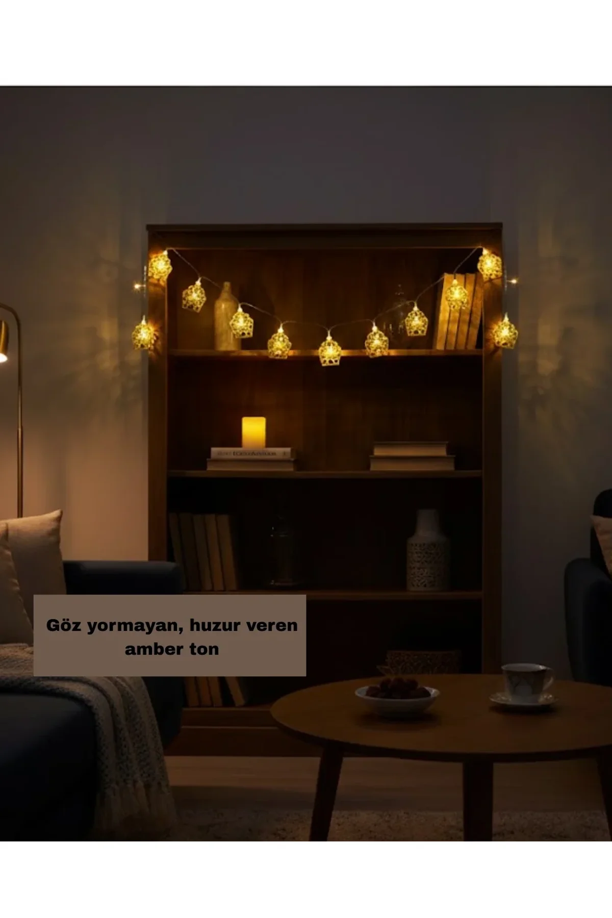 Ev Dekoru İçin Ramazan Led Işık Pilli Sıcak Sarı Cami Figürlü - Just Cheap Store Görsel 4