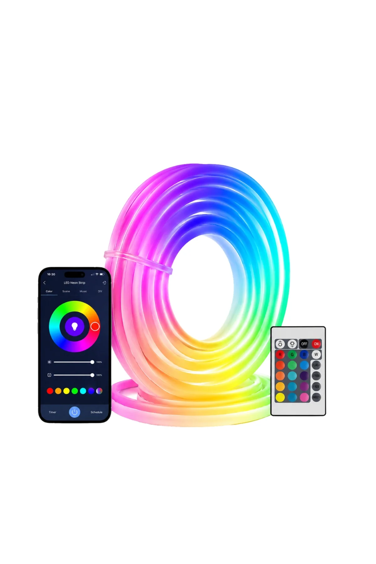 Rgb Neon Led Şerit Işık Kumandalı Usb Girişli Su Geçirmez Şerit Led - Just Cheap Store Görsel 3