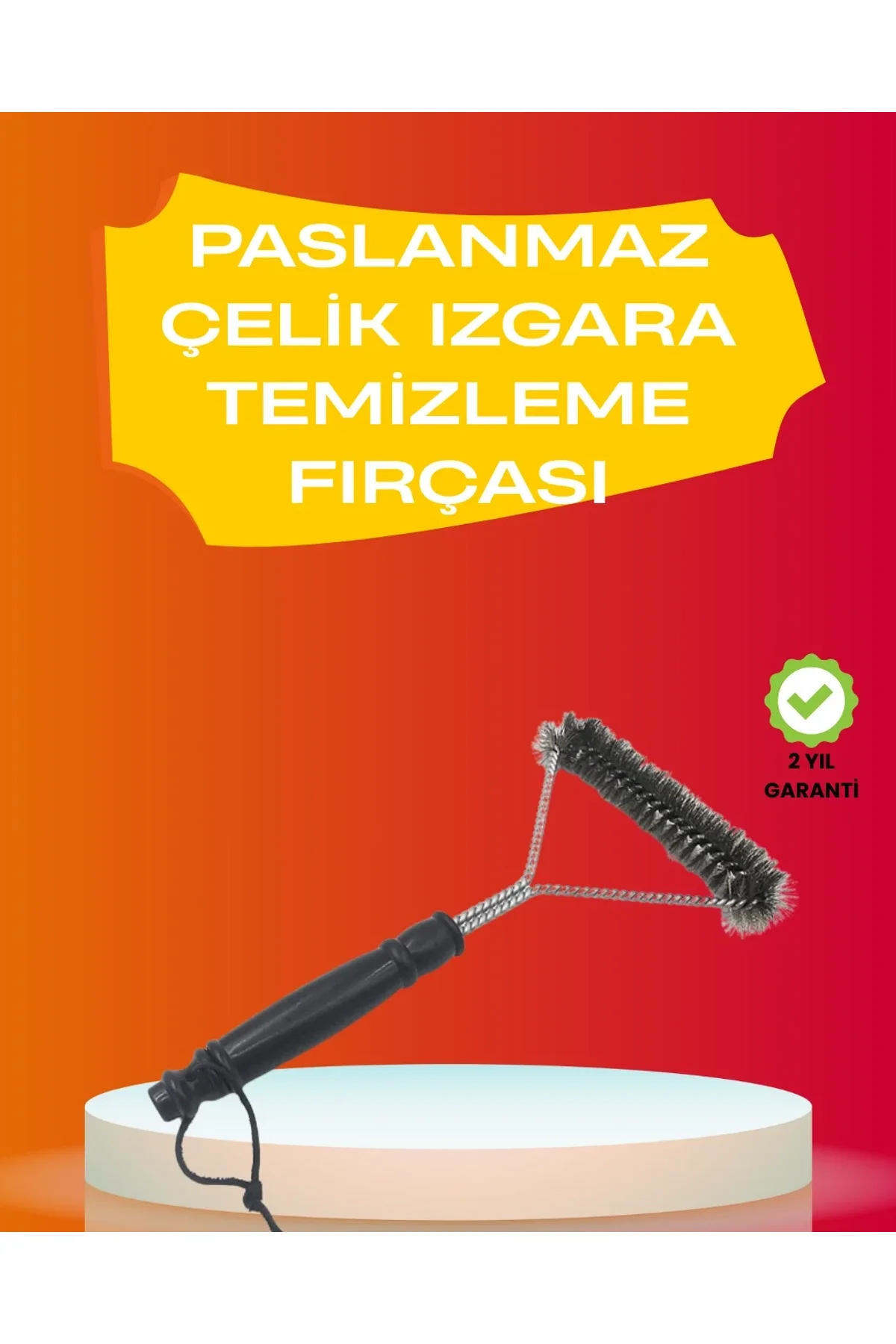 Mangal Izgara Temizleme Fırçası Pas Tutmaz Çelik Telli - Just Cheap Store Görsel 2