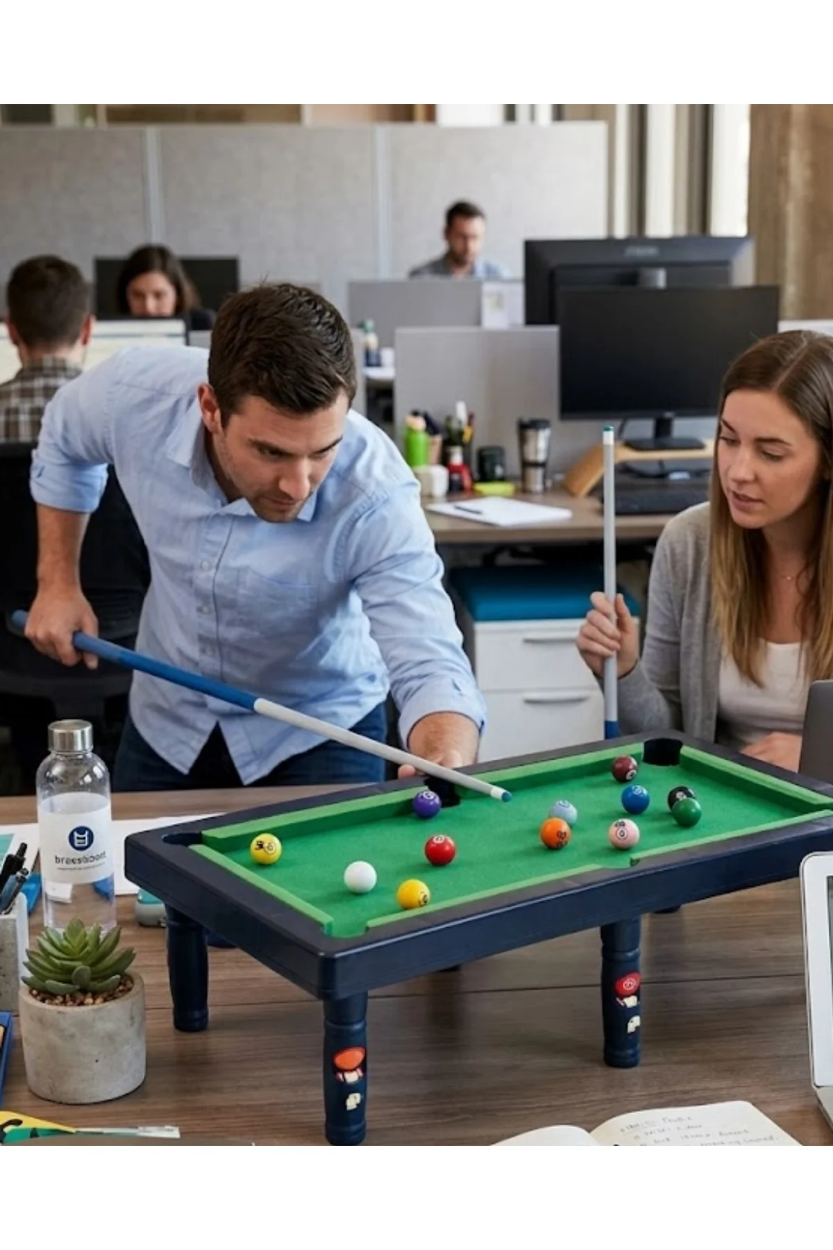 Oyuncak Bilardo Masası Seti Çocuklar İçin Eğlence Ve Beceri Oyunu