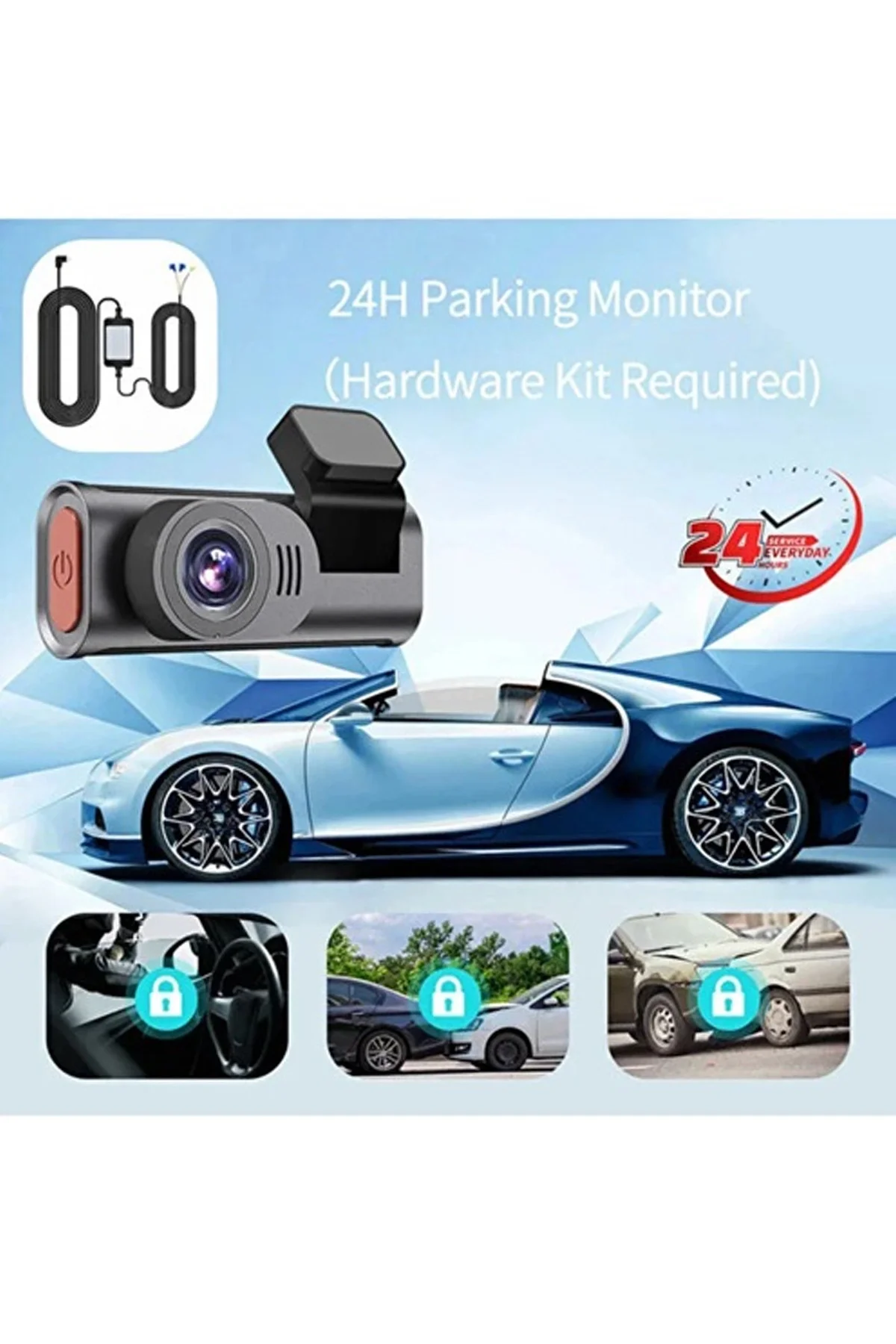 4k Wifi Çift Kameralı Araç Kamerası Gece Görüşlü G-sensörlü Dash Cam 170 Derece - Just Cheap Store Görsel 3