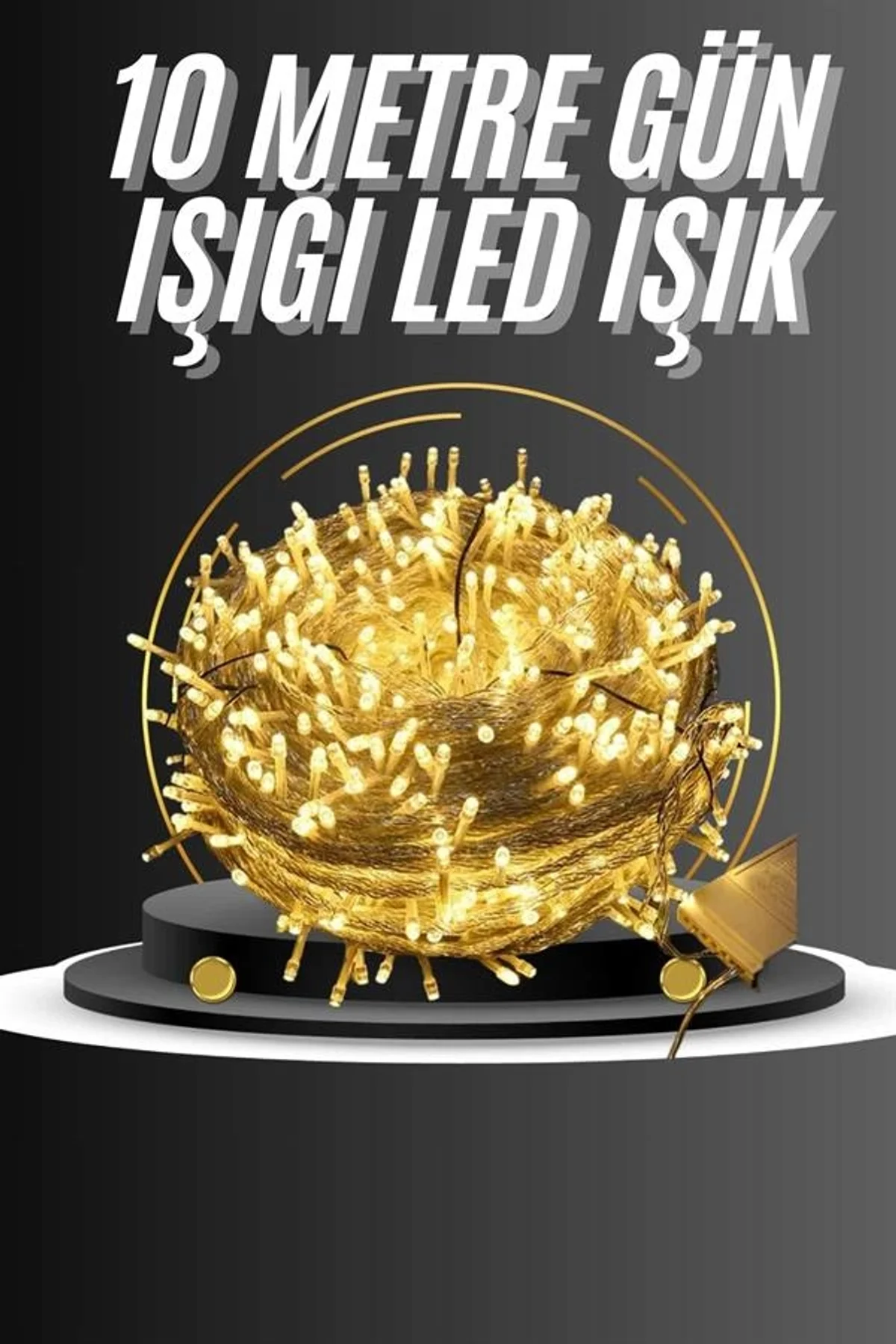 10 Metre Günışığı Led Işık Fişli Dekoratif Sarı Ton Aydınlatma 3 Modlu Led Şerit - Just Cheap Store Görsel 2