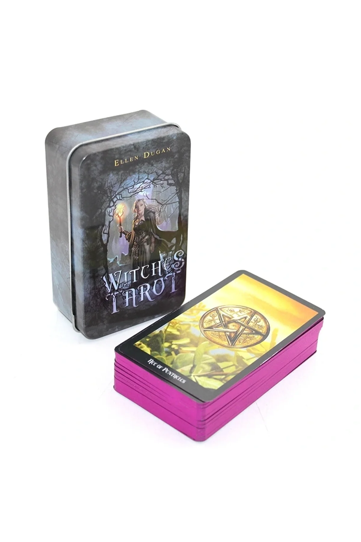 By Ellen Dugan Witches (cadı) Metal Kutulu Tarot Kartı Alk2815