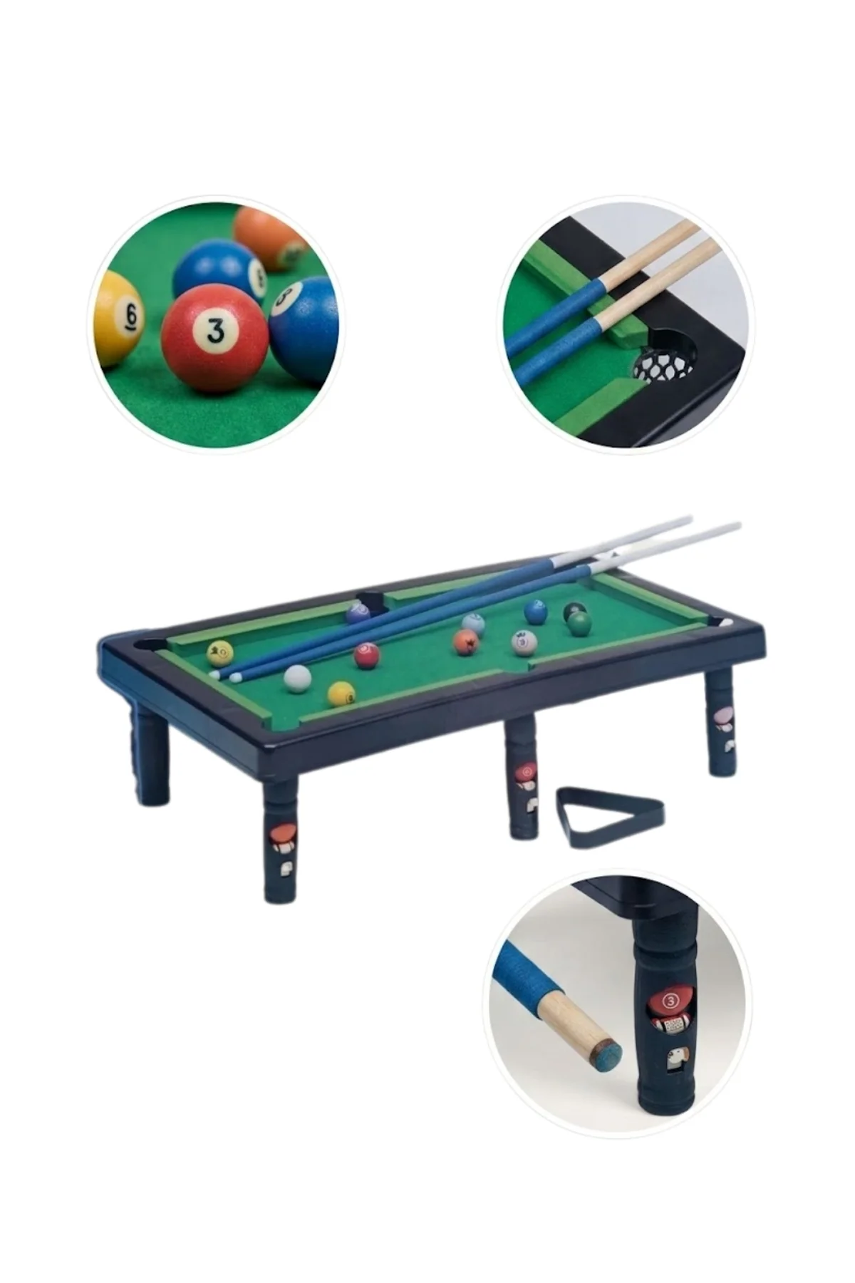 Mini Bilardo Oyunu Seti Evde Eğlenceli Masa Oyunu Çocuk Ve Aile - Just Cheap Store Görsel 4