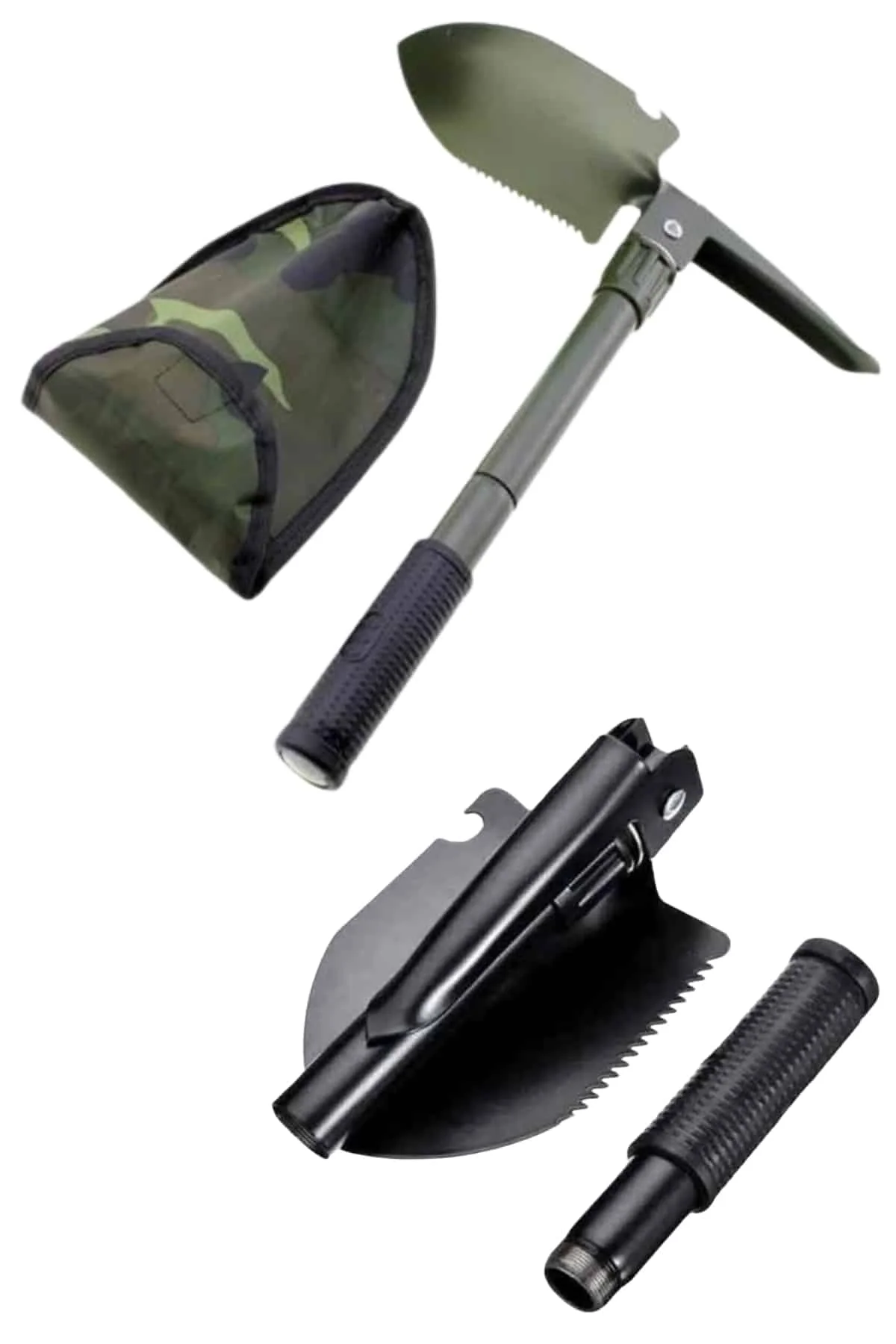 Katlanır Portatif Kazma Kürek Seti Portatif Çelik Taşıma Çantalı Pusulalı - Just Cheap Store Görsel 4