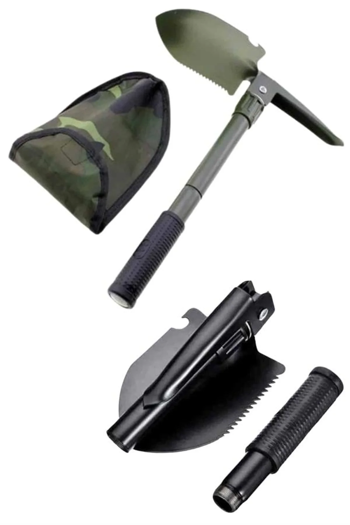 Katlanır Portatif Kazma Kürek Seti Portatif Çelik Taşıma Çantalı Pusulalı - Just Cheap Store Görsel 4