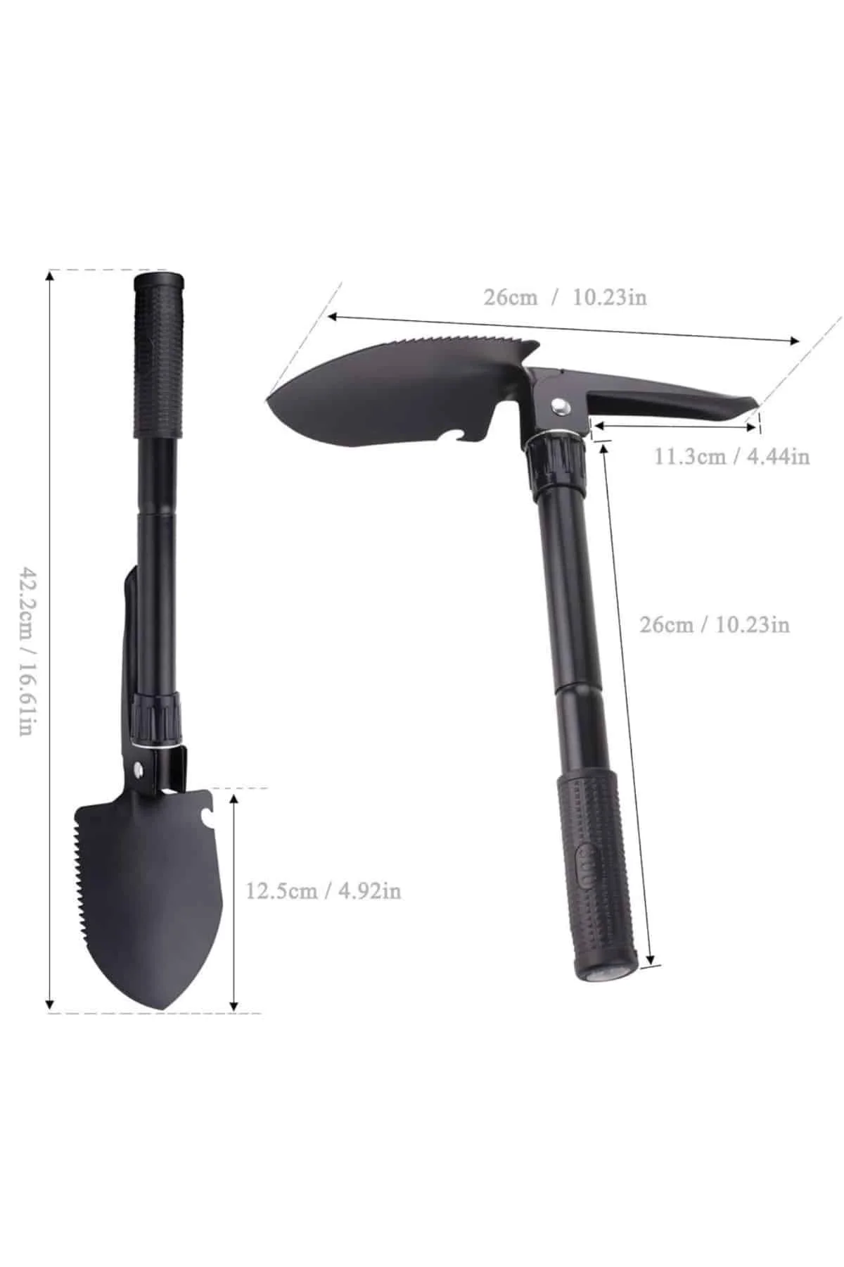 Çelik Katlanır Fonksiyonel Kamp Kazma Kürek Ve Kesme Aleti Seti Küçük Kazma Kürek Seti - Just Cheap Store Görsel 4