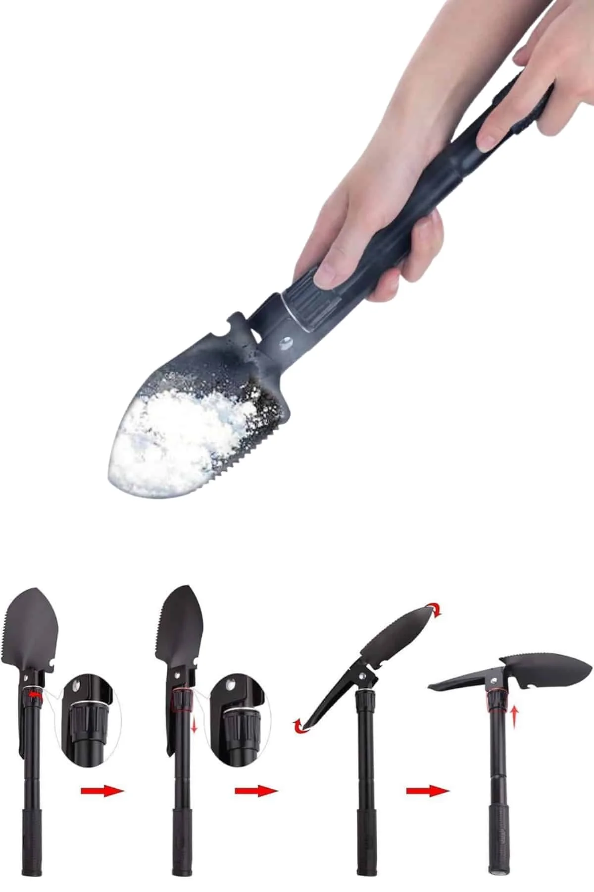 Çelik Katlanır Fonksiyonel Kamp Kazma Kürek Ve Kesme Aleti Seti Küçük Kazma Kürek Seti - Just Cheap Store Görsel 2