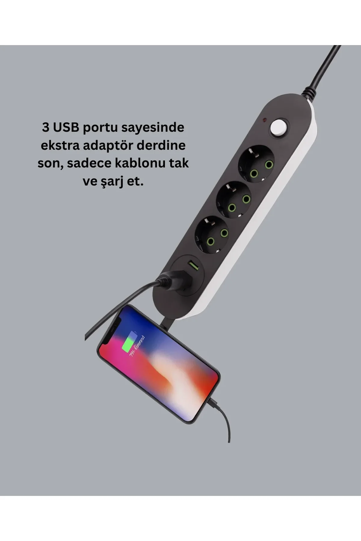 3 Usb Portlu Üçlü Priz Cxe103 - Just Cheap Store Görsel 5