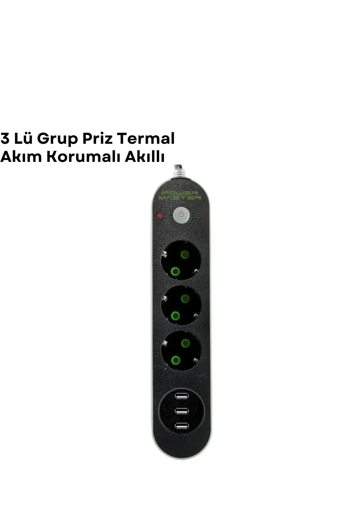 3 Usb Portlu Üçlü Priz Cxe103
