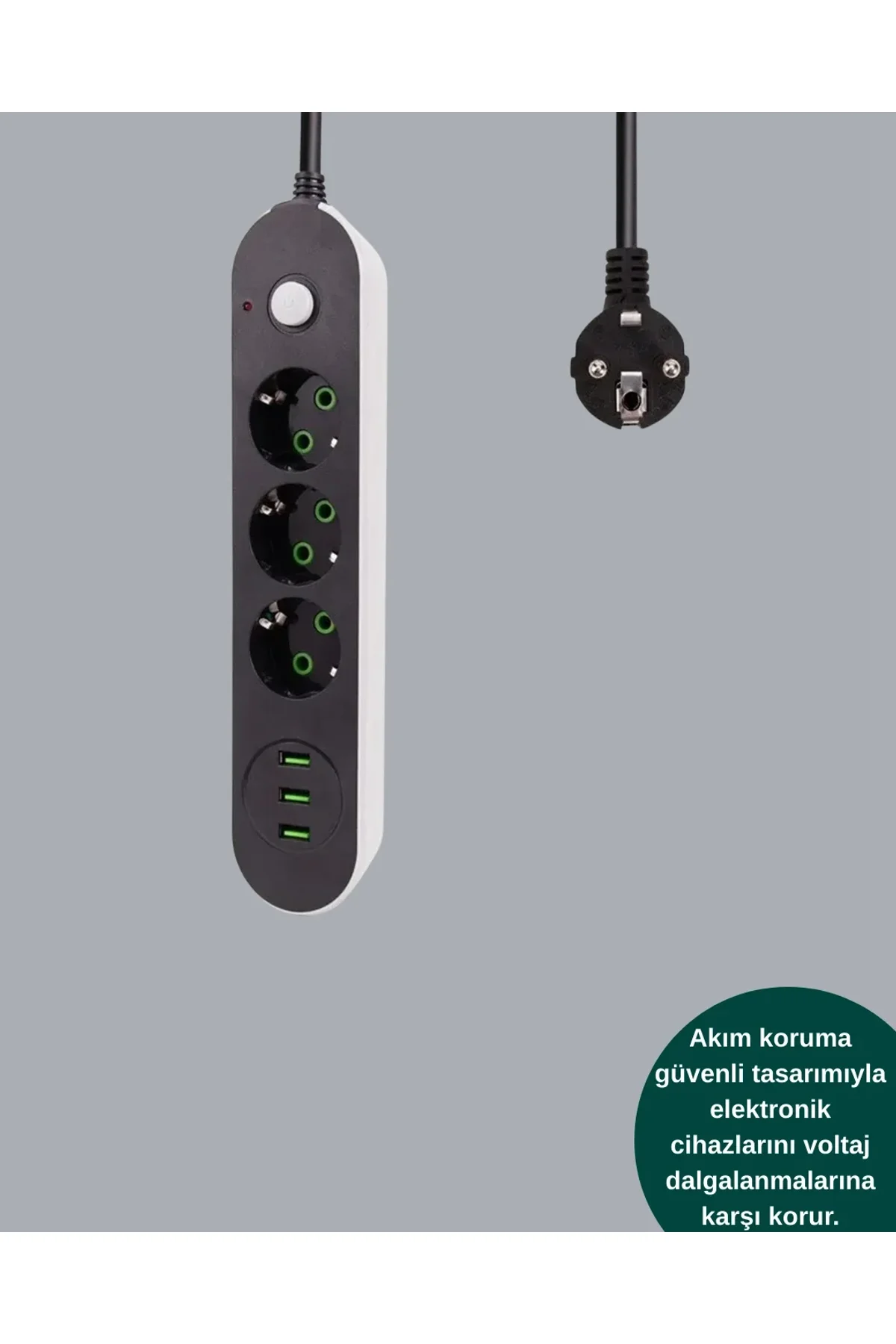 3 Usb Portlu Üçlü Priz Cxe103 - Just Cheap Store Görsel 3