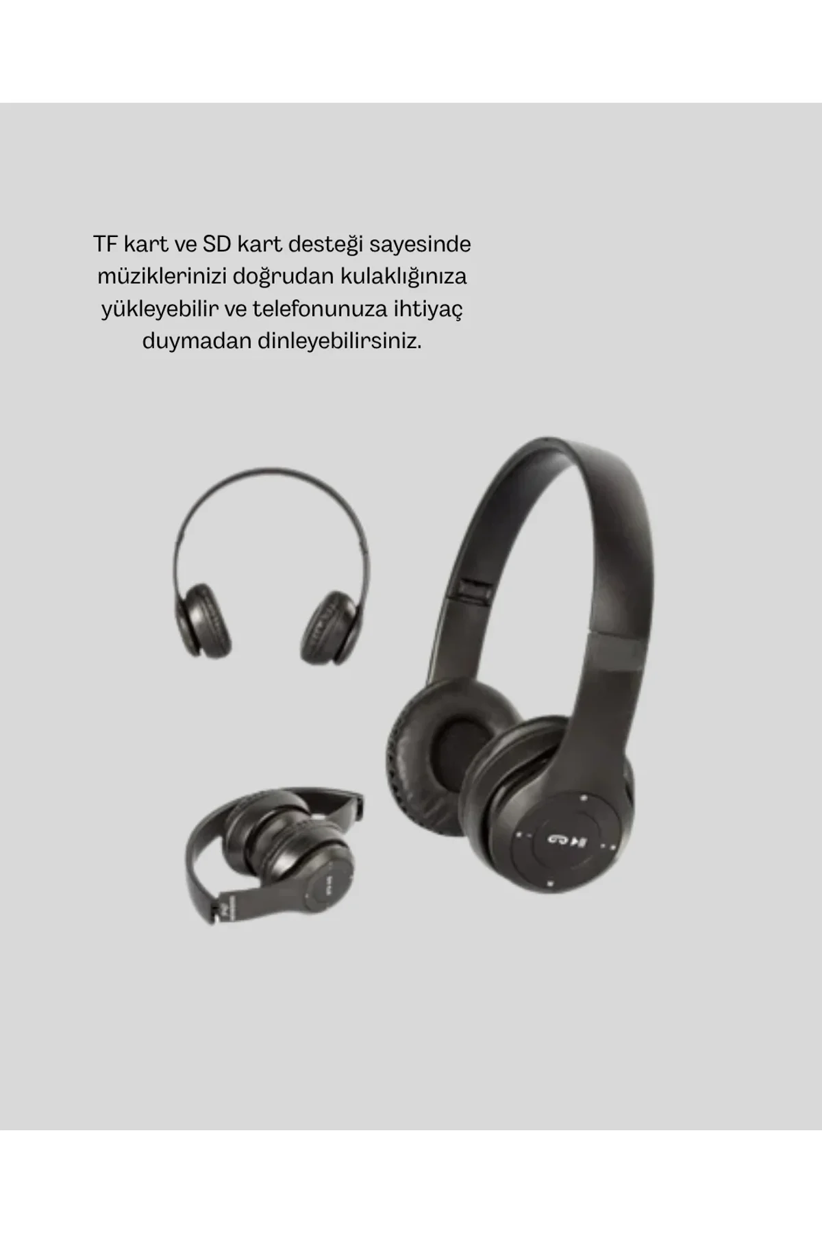 Kablosuz Bluetooth Kulaklık – Tf Kart, Aux, Mikrofonlu, Suya Dayanıklı, 10m Menzil - Just Cheap Store Görsel 5