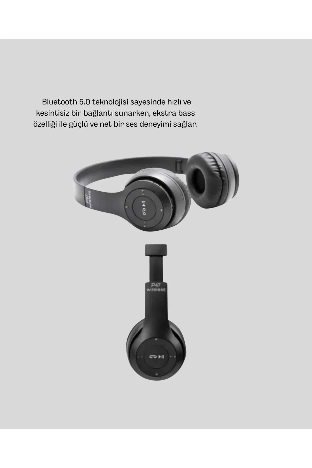 Kablosuz Bluetooth Kulaklık – Tf Kart, Aux, Mikrofonlu, Suya Dayanıklı, 10m Menzil - Just Cheap Store Görsel 4