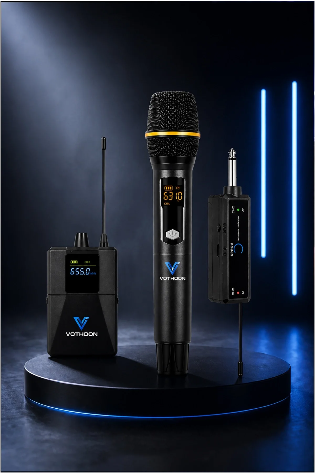 Wireless Mikrofon Sistemi Uhf Kablosuz El Mikrofonu Profesyonel Ses Performansı 50 Mt Menzil - Just Cheap Store Görsel 4