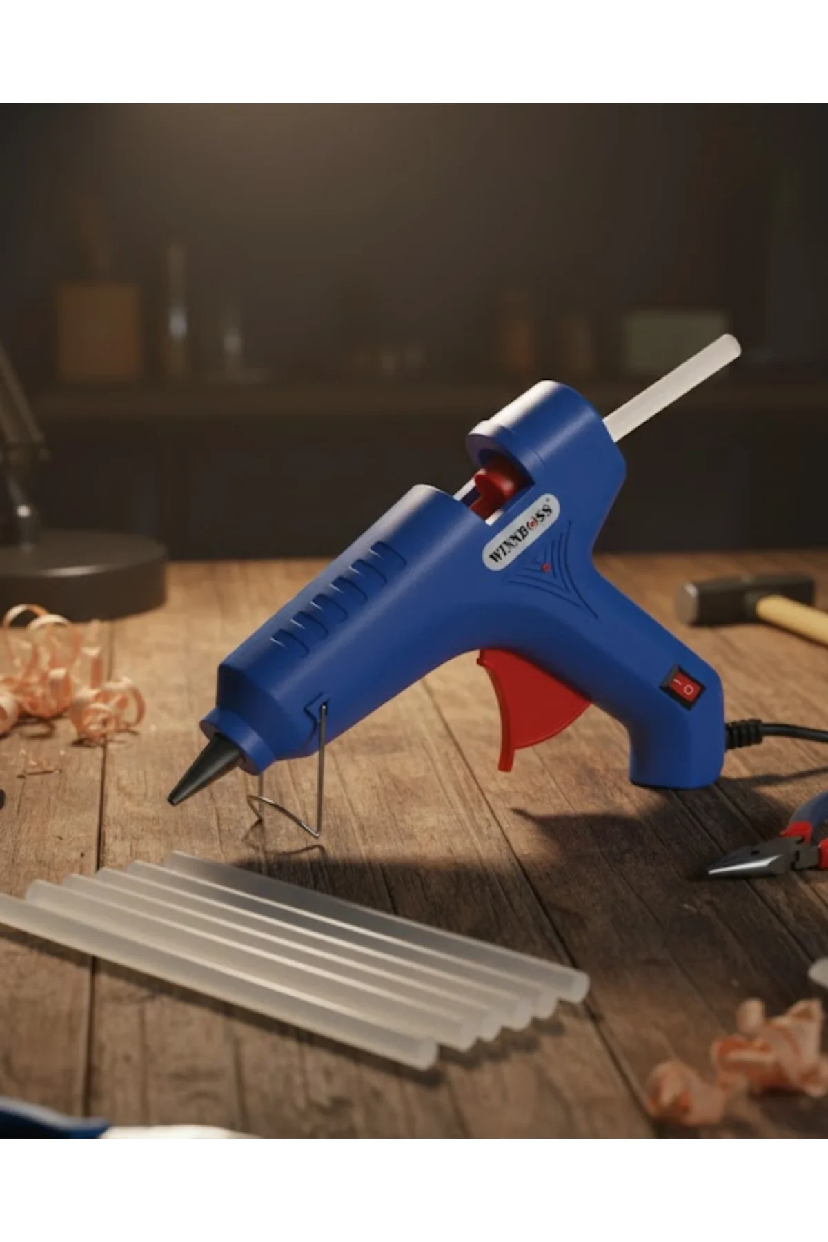 80 W Profesyonel Silikon Tabancası 11 Mm Uyumlu 5 Adet Hediye Silikon