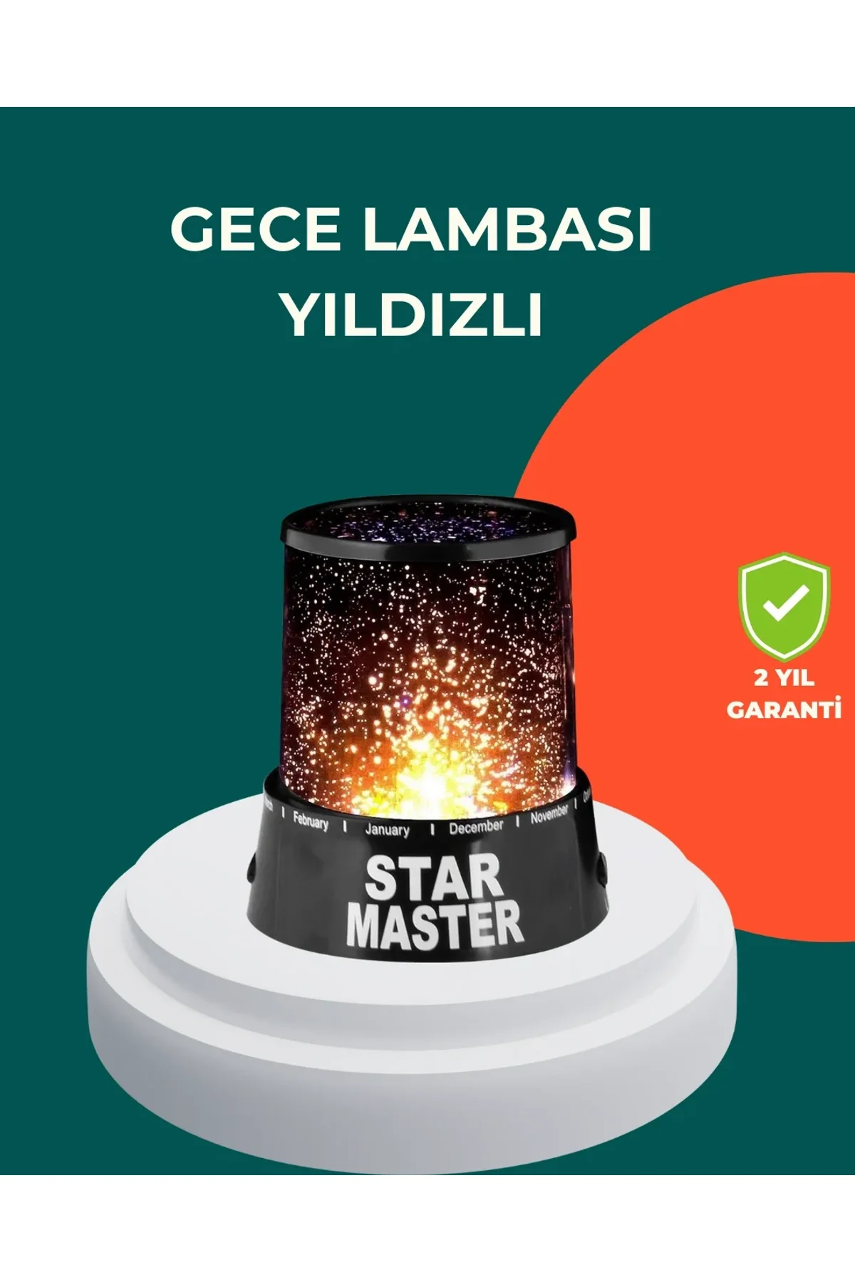 Galaxy Efektli Led Yıldız Projektör Renk Değiştirmeli Oda Aydınlatması