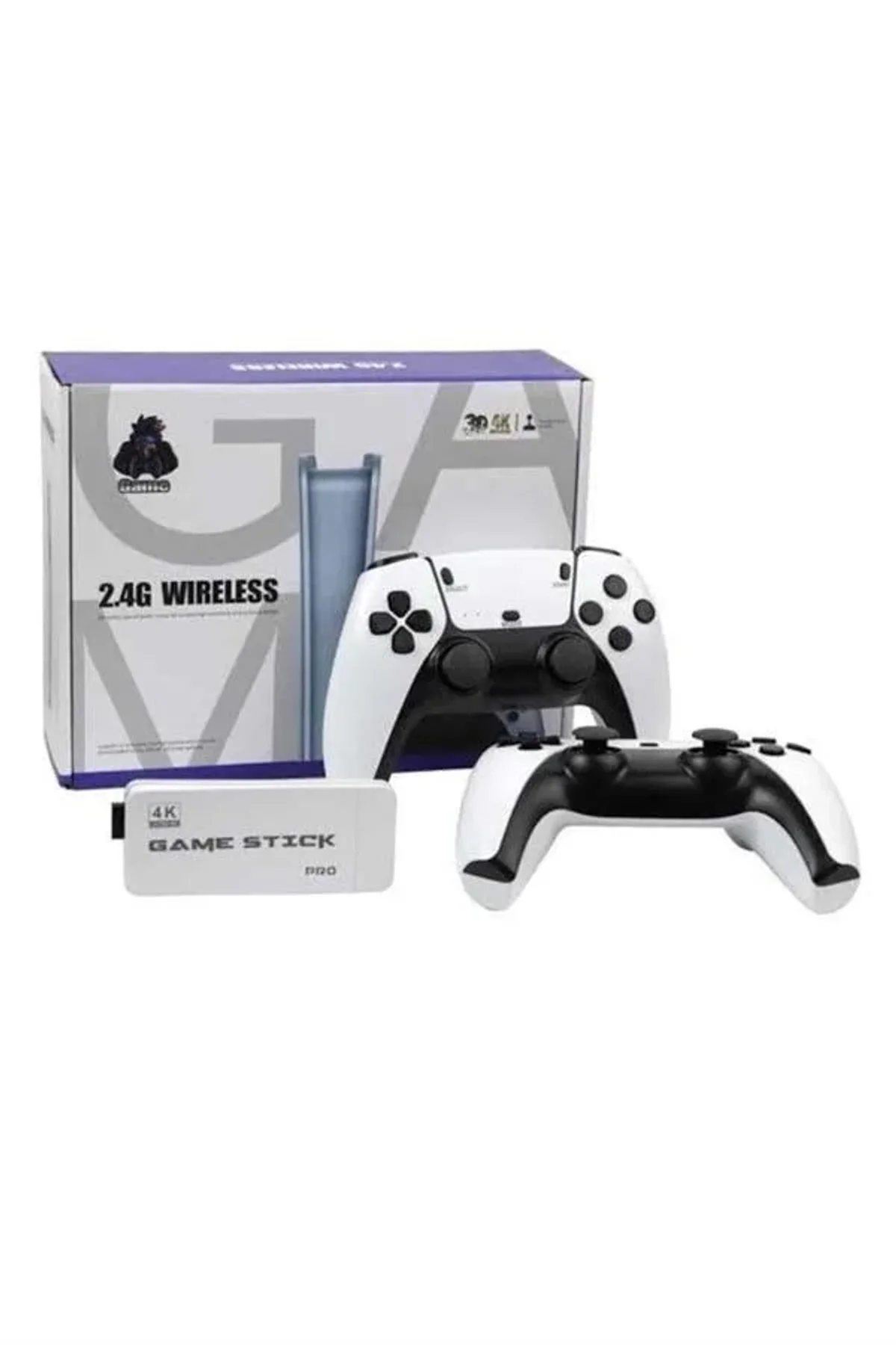 Çift Oyun Kollu 4k Hd Ekran Nostaljik 20.000 Oyunlu Beyaz Game Stick - Just Cheap Store Görsel 4
