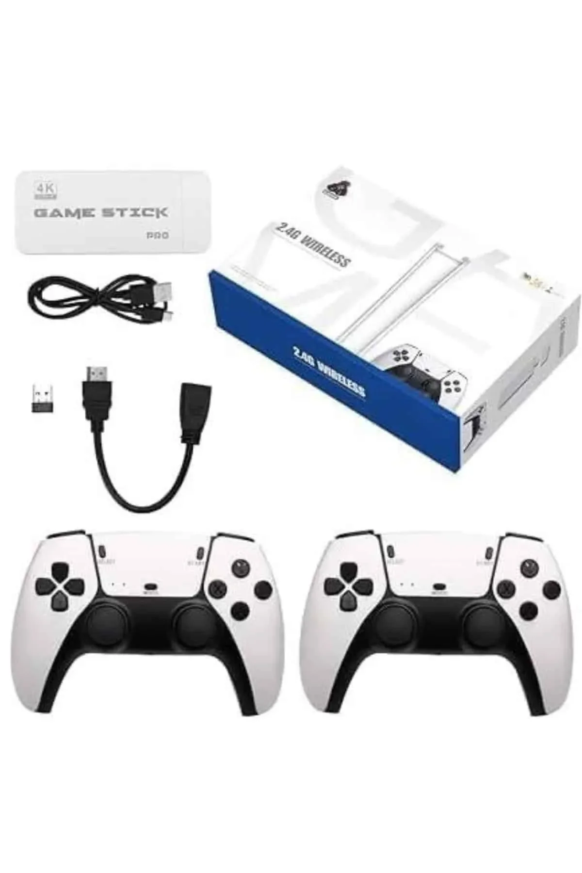 4k Hd Görüntü Kaliteli Retro Game Stick 20000 Oyunlu Çift Kollu Beyaz Game Stick - Just Cheap Store Görsel 5