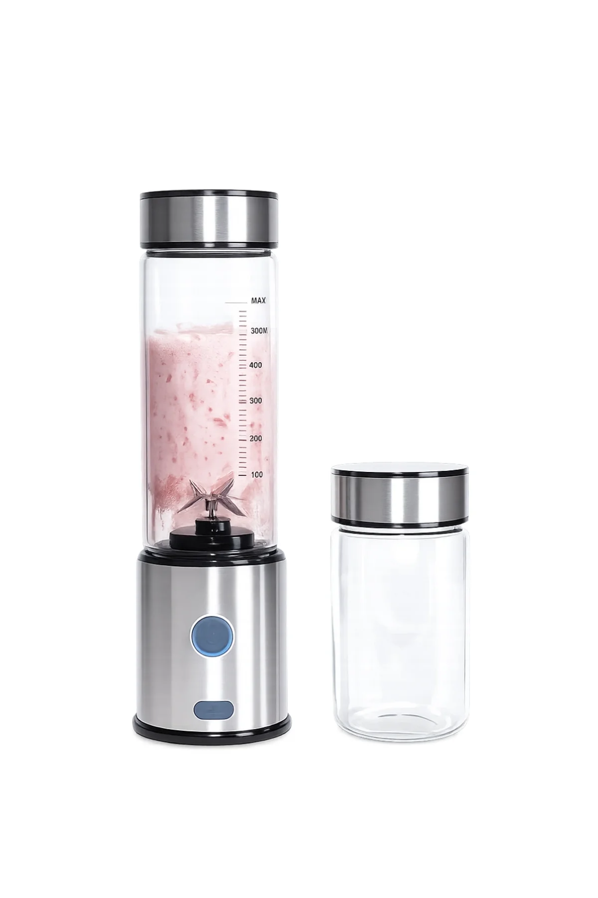Taşınabilir Cam Blender 450 Ml 350 Ml Çift Hazneli Smoothie Blender - Just Cheap Store Görsel 5
