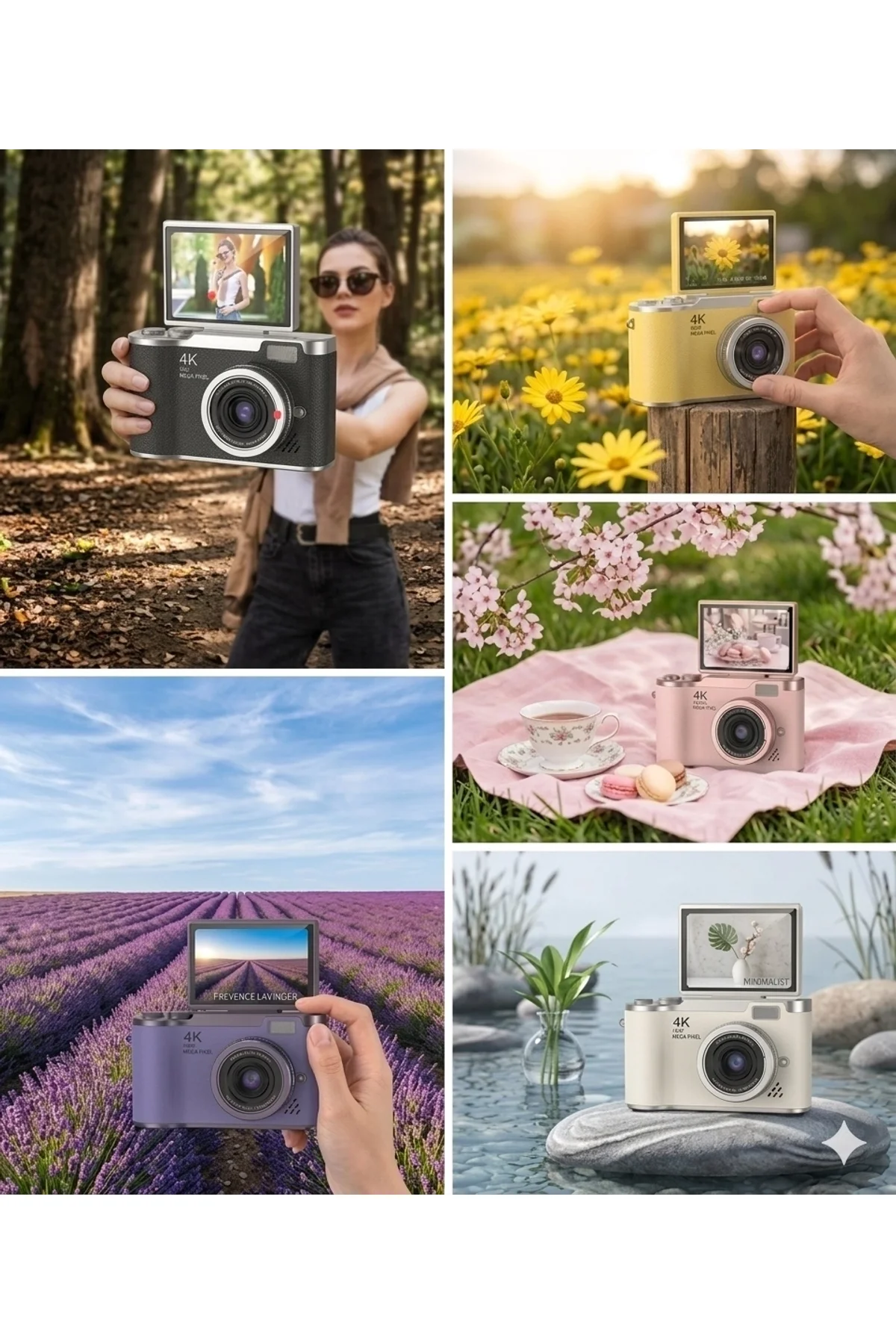 4k Dijital Retro Video Kamera 48mp 18x Zoom Flaşlı (32gb) Kart Dijital Vlog Fotoğraf Makinesi Türkçe - Just Cheap Store Görsel 4