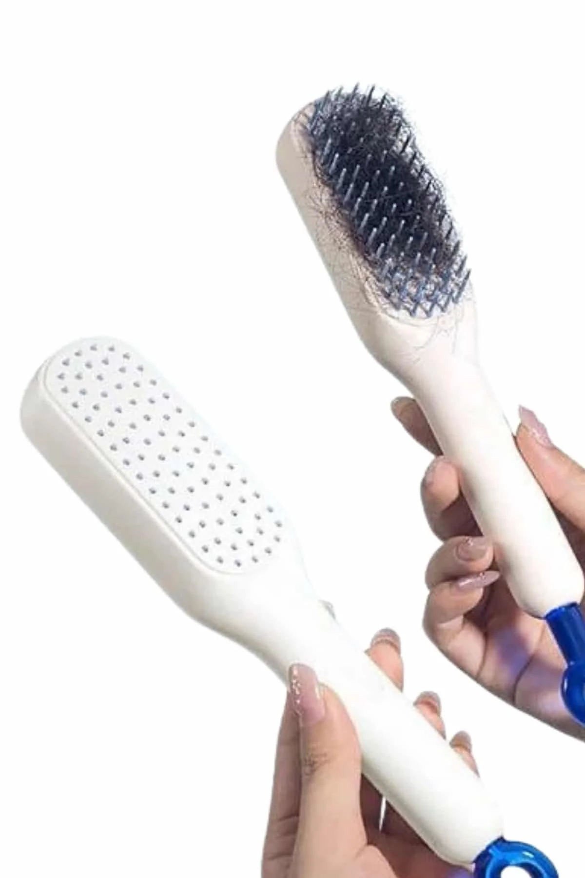 Silikon Yumuşak Sıkı Dişli Sihirli Geri Çekilebilir Tarak Kendini Temizleyen Saç Fırçası - Just Cheap Store Görsel 2