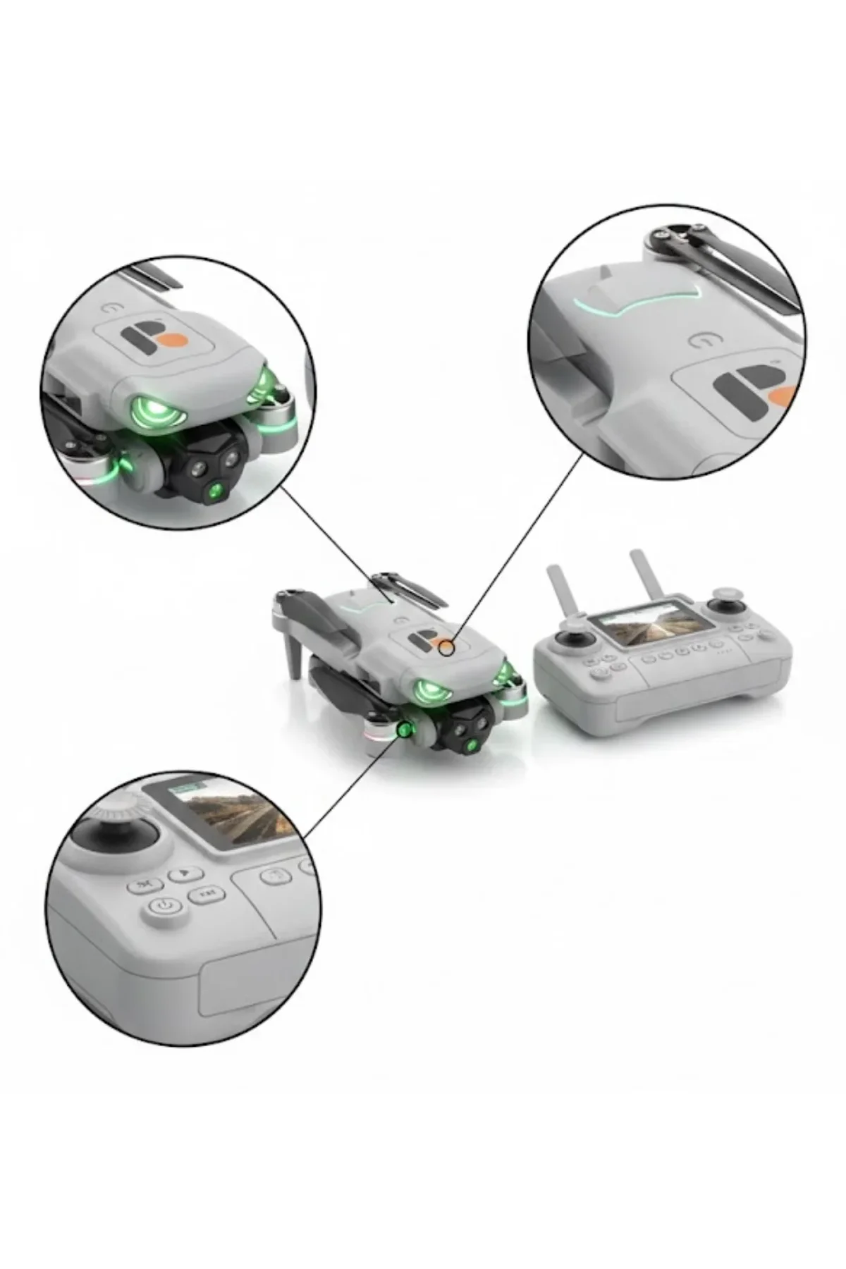 Katlanabilir Drone Hd Çekim Uzun Süreli Uçuş Deneyimi - Just Cheap Store Görsel 3