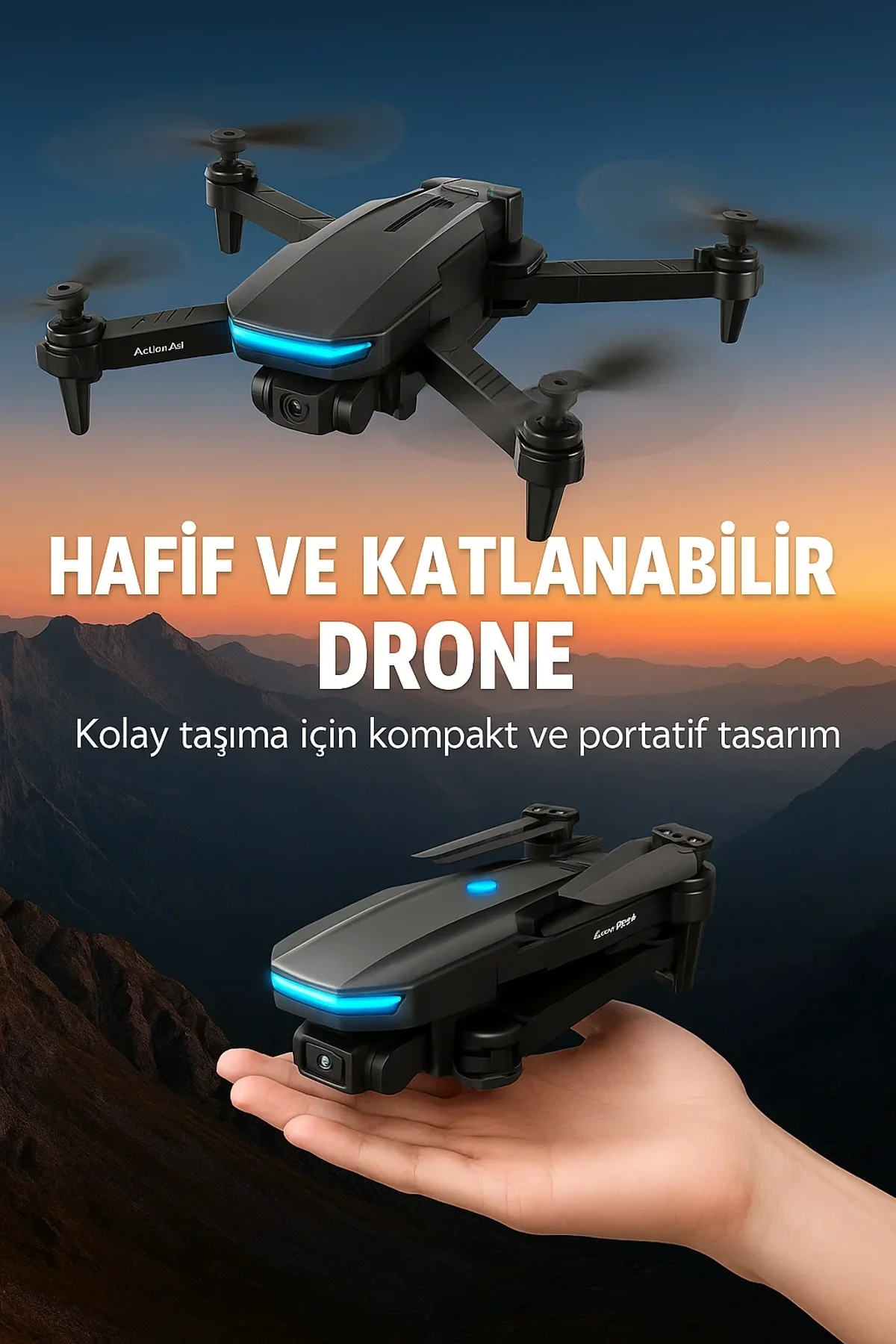 Wifi Fpv Canlı Görüntü Aktarımlı Katlanabilir Drone - Just Cheap Store Görsel 5