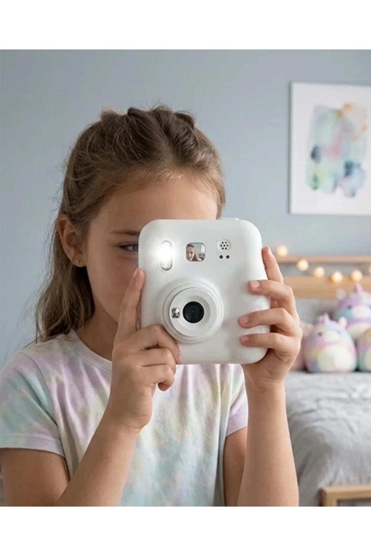 Dijital Fotoğraf Çıkaran Video Kaydedici Taşınabilir Anında Baskı Çıkaran Çocuk Kamerası Beyaz - Just Cheap Store Görsel 3